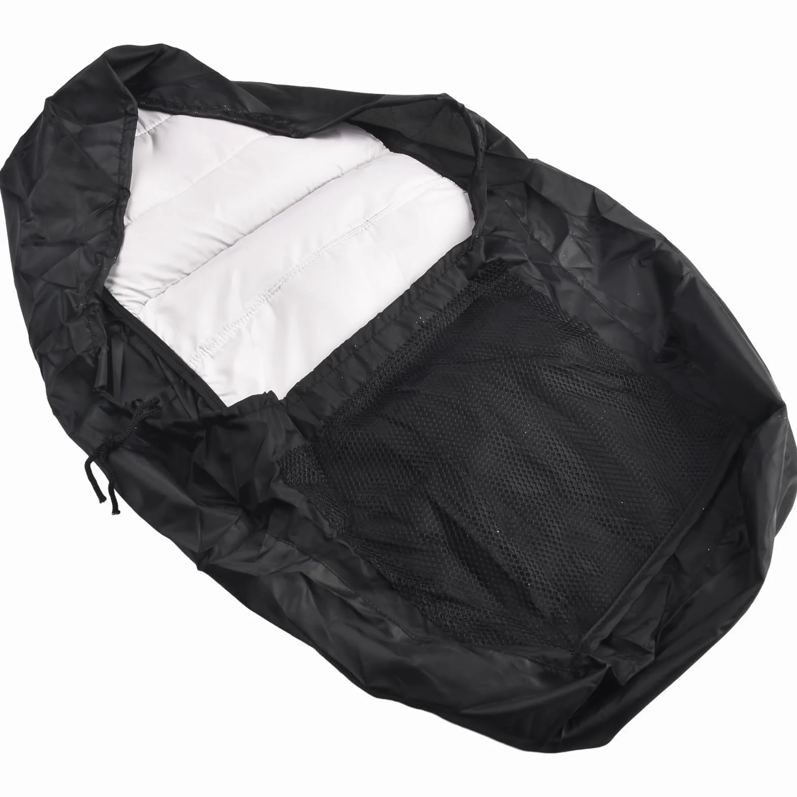 Funda para asiento de tractor con tela impermeable, cordón elástico y bolsillos traseros para cortacésped y tractores agrícolas (gris)