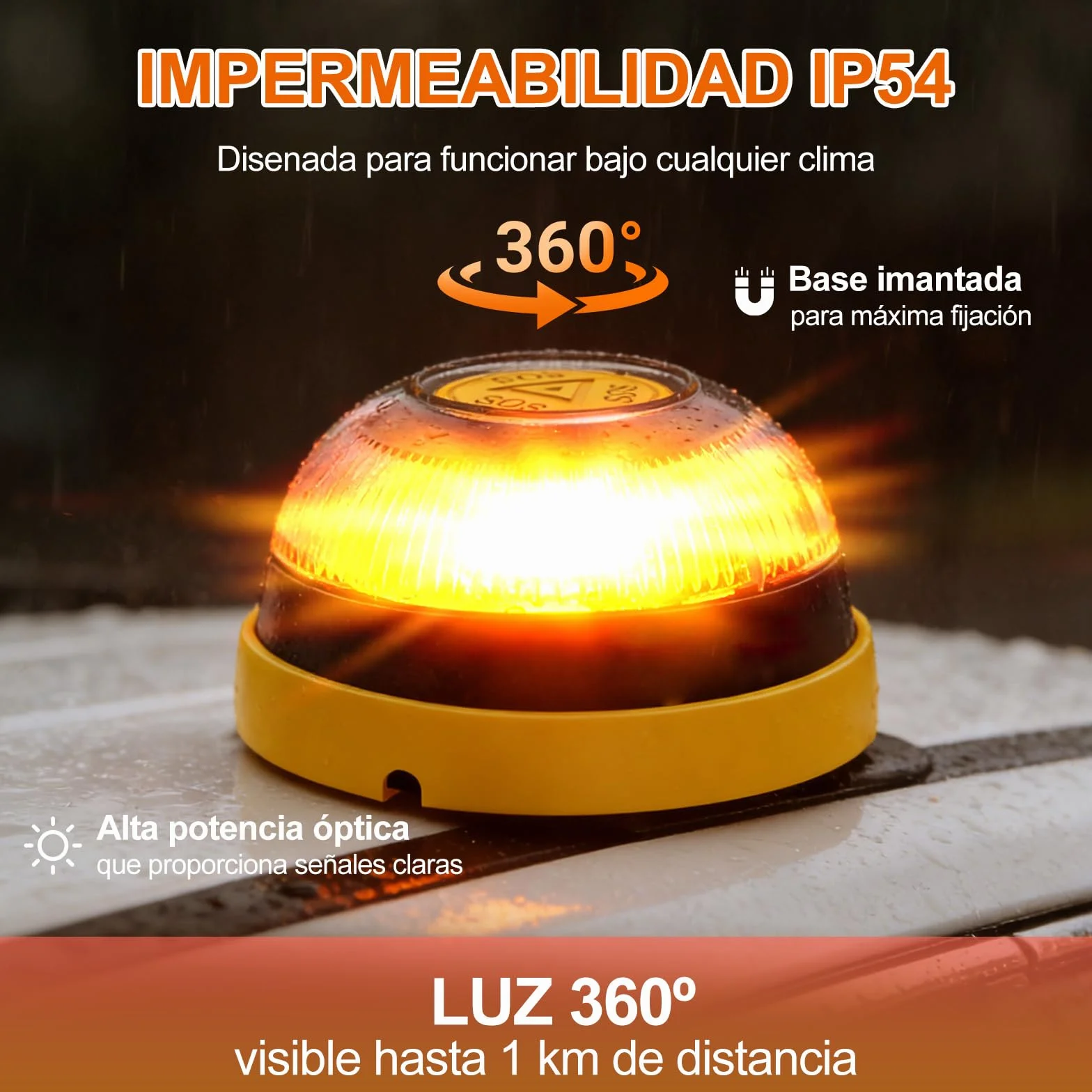 Baliza V16 Homologada DGT Geolocalizador IoT Doble Fijación Imán Ventosa Obligatoria 2026