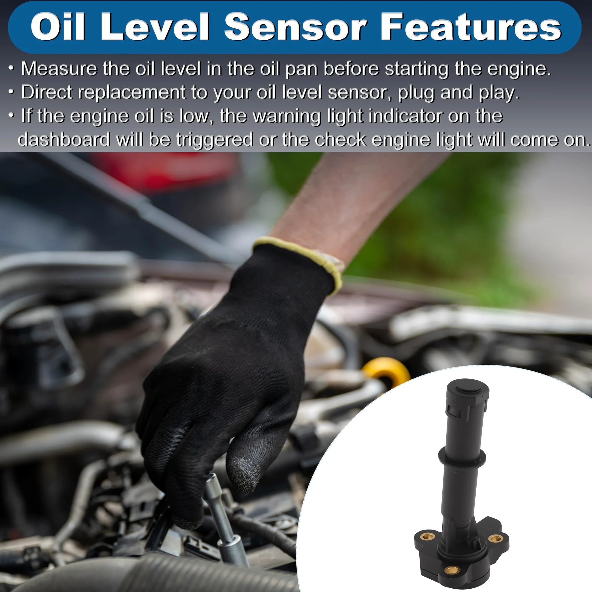 A ABSOPRO Sensor Nivel Aceite Motor, Para Dodge Sprinter 2500 07-09,1pc | Para Dodge Sprinter 3500 2007-2009, Material Metal+Plastico, Reemplaza OE 5137394AB/68183986AA, Instalacion Directa