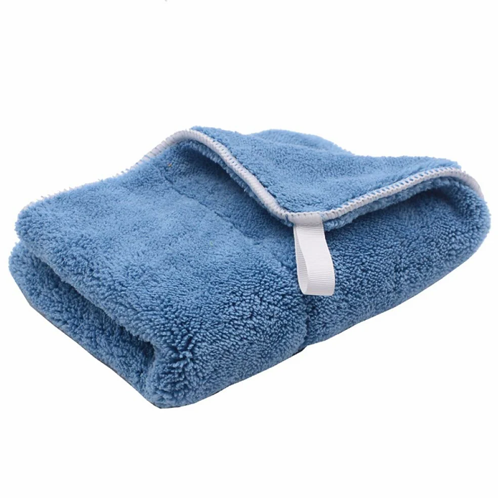 Toalla de Lavado de Autos 3PCS 40cmx30cm 800 Paño de Limpieza de Autos de Microfibra de Felpa súper Gruesa Cuidado de Autos Lavado Microfibra Cera Pulido Toalla de Detalles, Verde (Azul)