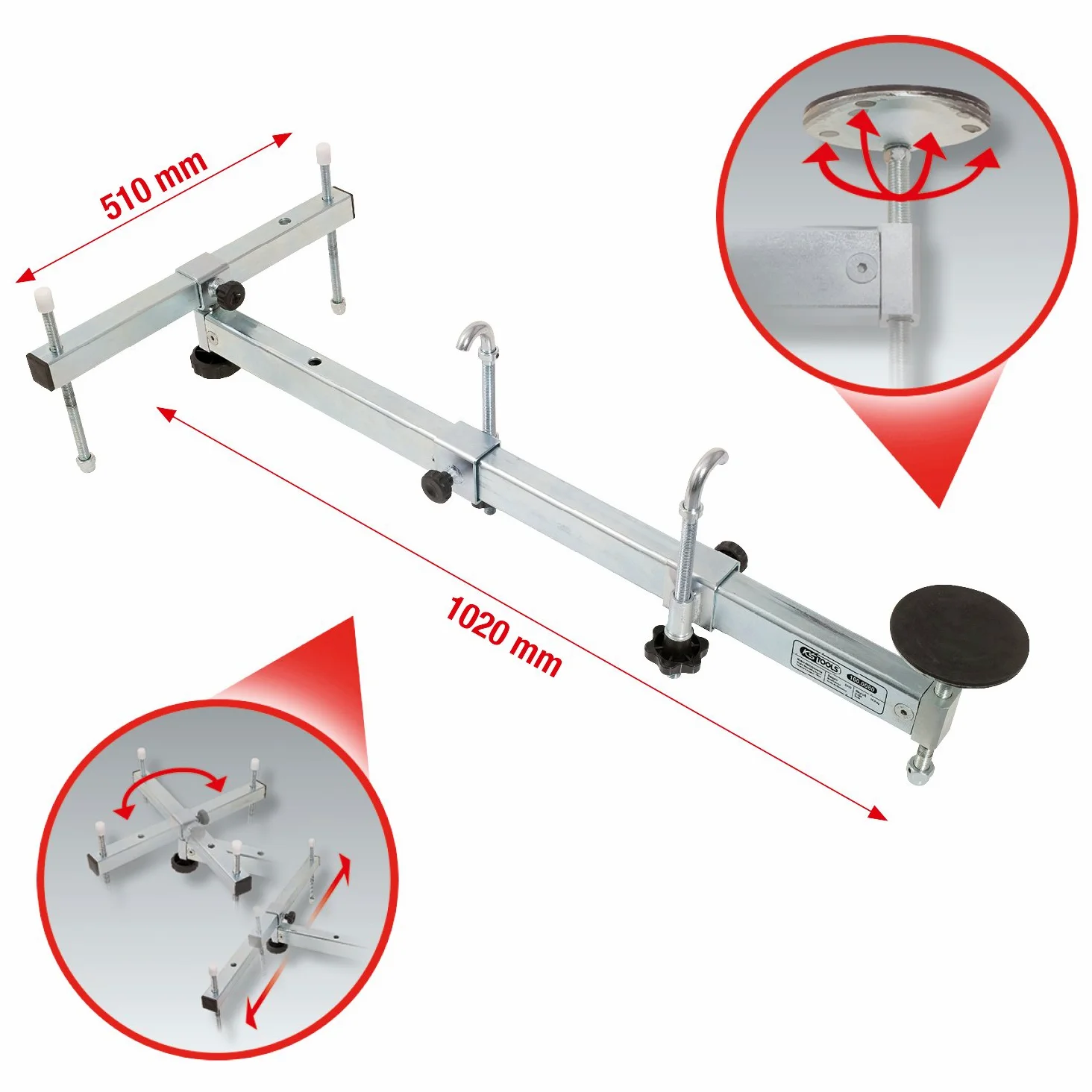KS Tools 160.0090 Travesaño de apoyo del motor universal