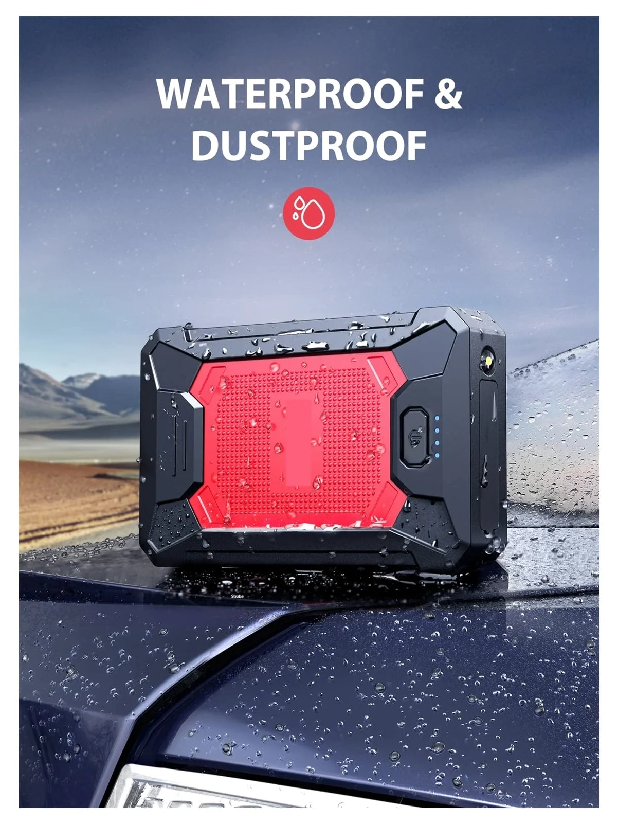 Cargador de Goteo Inteligente Coche 1000A 12000mAh Banco de energía portátil Mini Cargador de batería automático Impermeable Accesorios de Coche de batería Externa