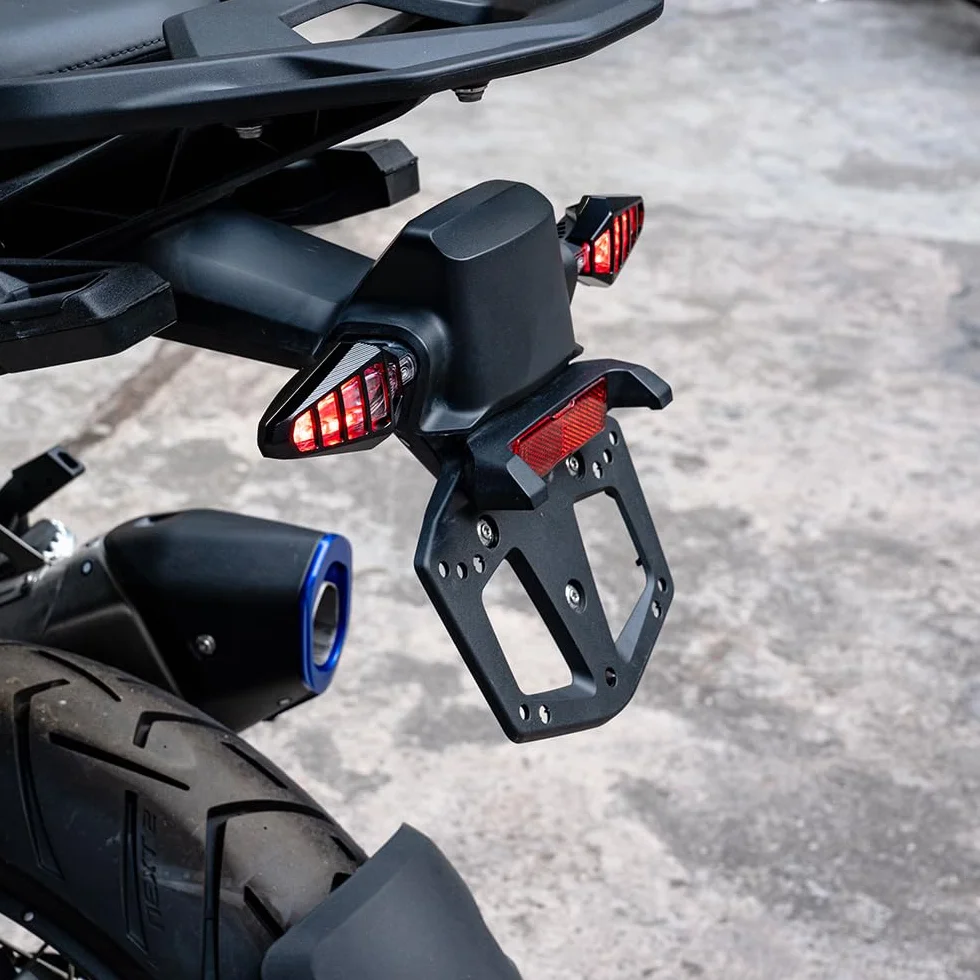 Para R1300GS R1250GS GS 1300 Aventura S1000R S1000RR S1000XR R1300R R1300RS R 1250 R RS Motocicleta CNC Flasher trasero Protección de la luz R 1300 GS R RS Accesorios S 1000 R XR RR (Negro)