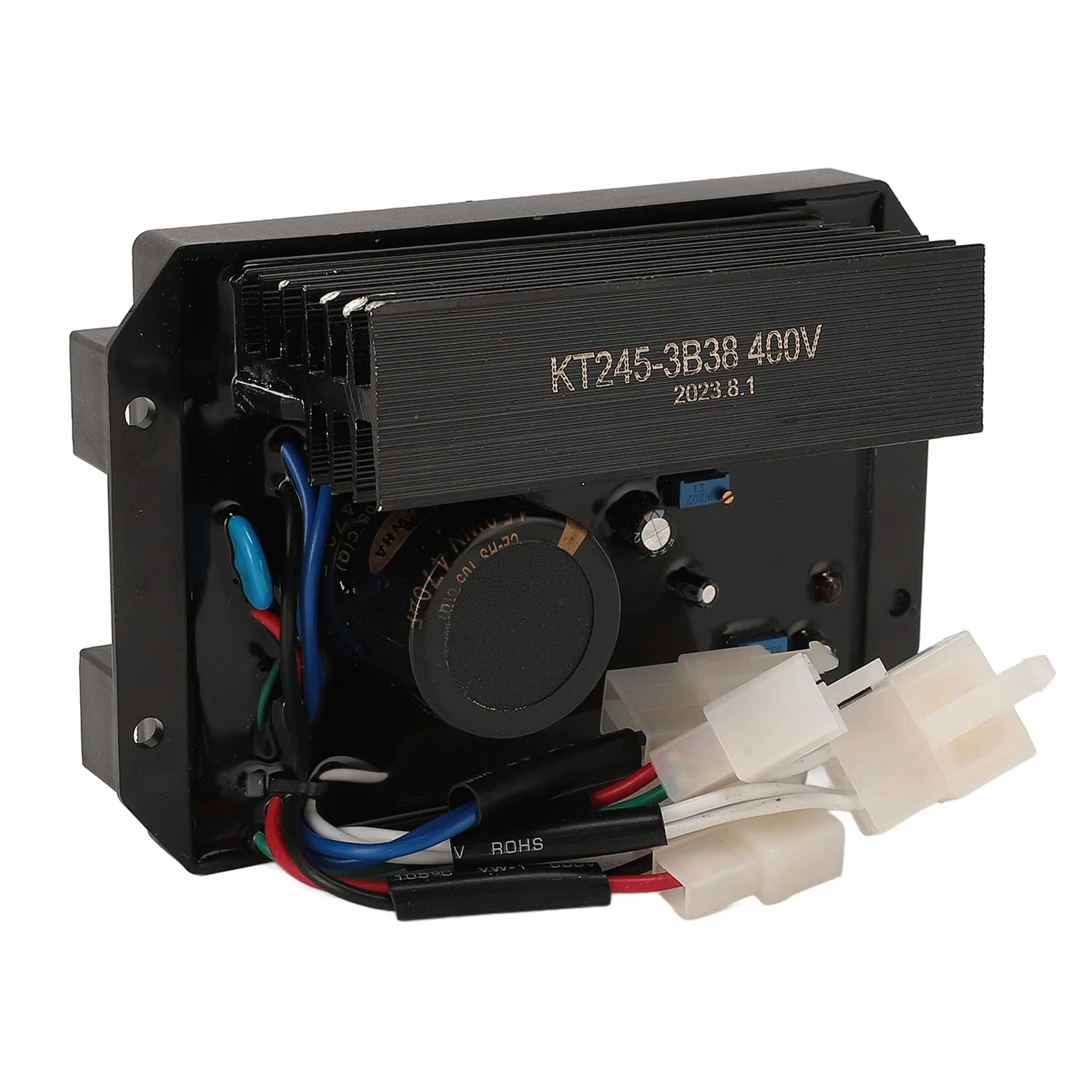 Regulador de Voltaje del Generador KT245 3B38 400V, Estabilizador de Voltaje Automático Lineal para Generador de Gasolina, con Fácil Instalación y Condensadores de Alta