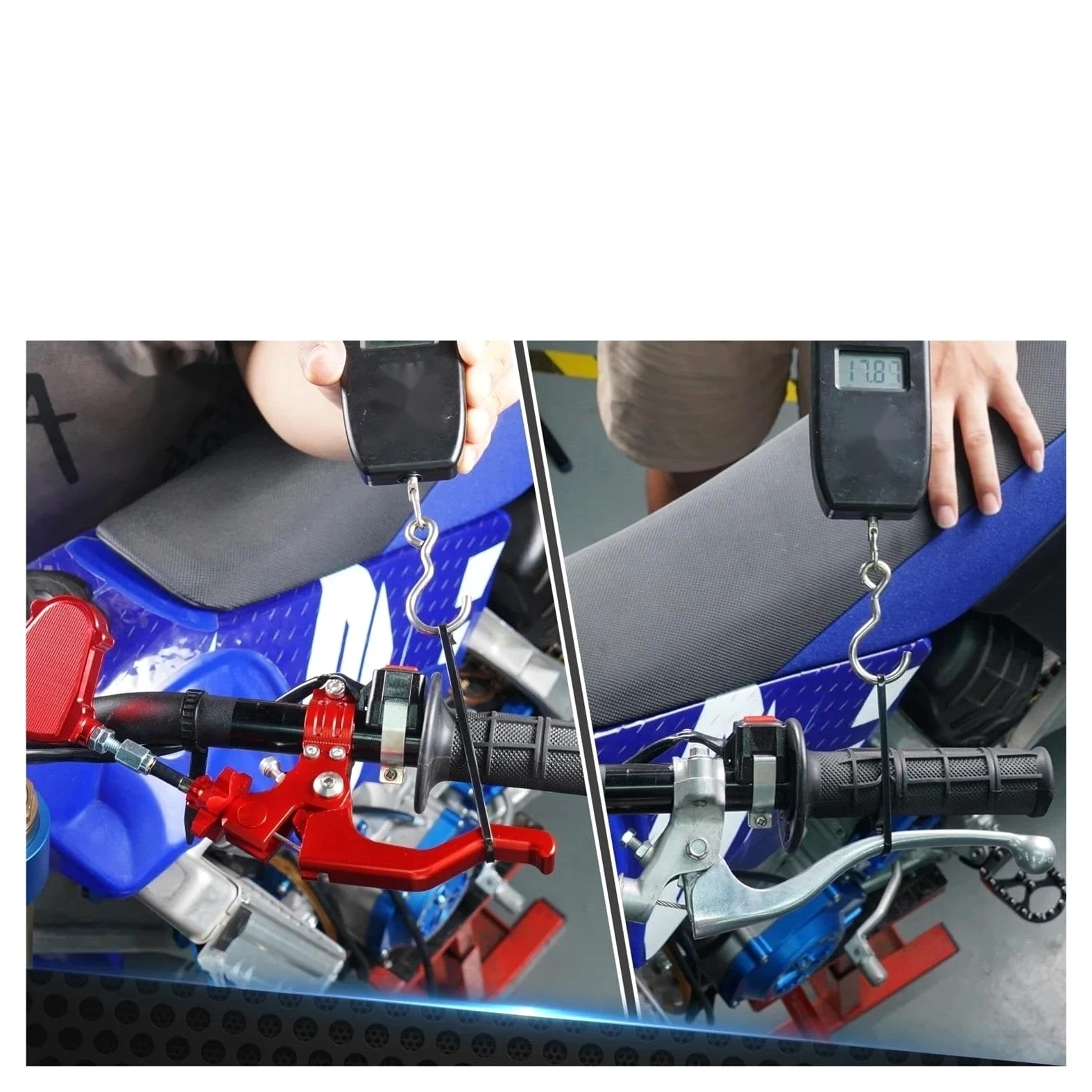 Palanca de embrague de freno Para Sistema de cable fácil extracción para palanca embrague acrobacias cortas para Honda CBR 600RR 1000RR,para Yamaha(Azul,A set)