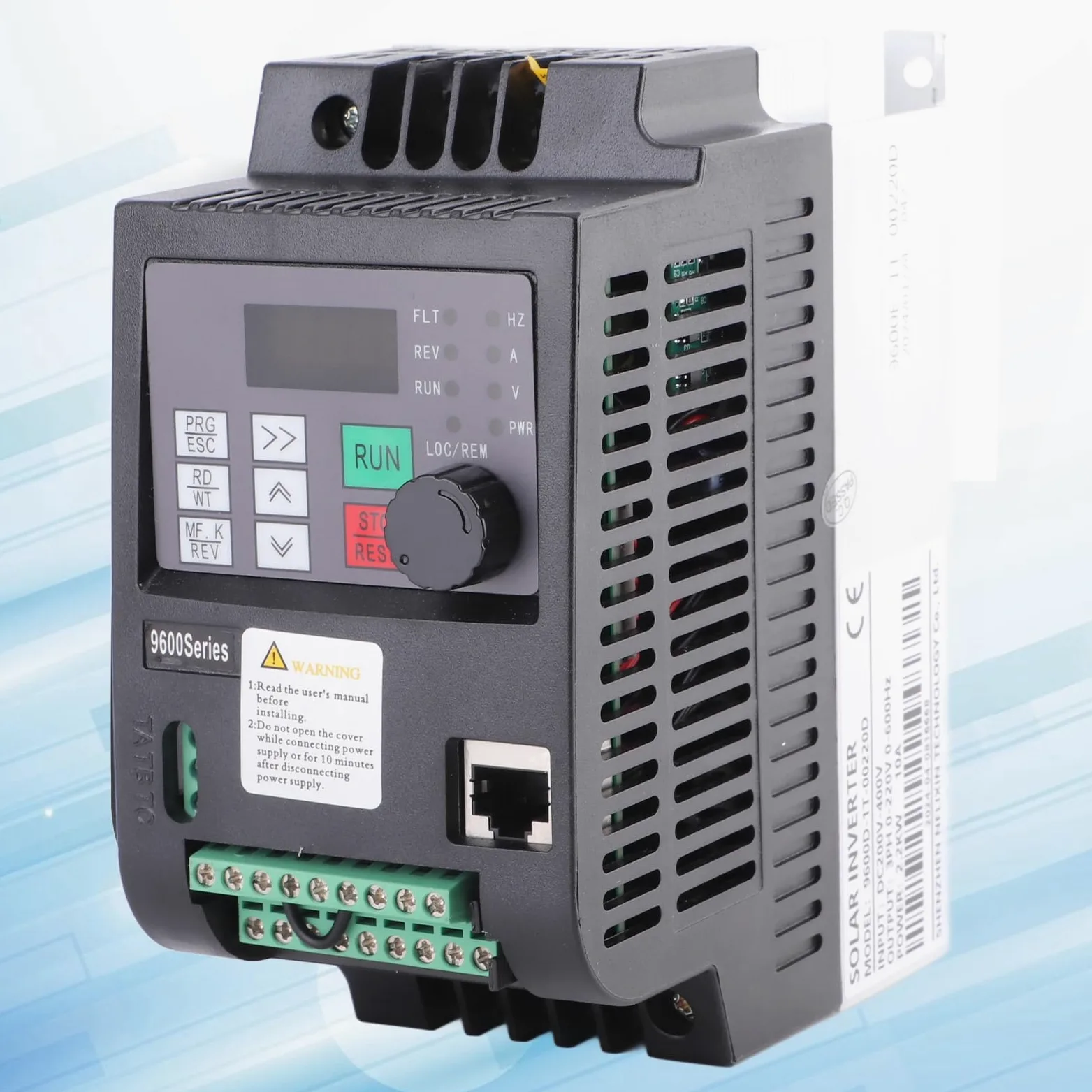 Variador de Frecuencia, NFLIXIN Inversor Solar Fotovoltaico Trifásico 2.2KW 220V 10A Controles Indicadores Convertidor de Bomba Entrada DC200-400V para Control de Velocidad del