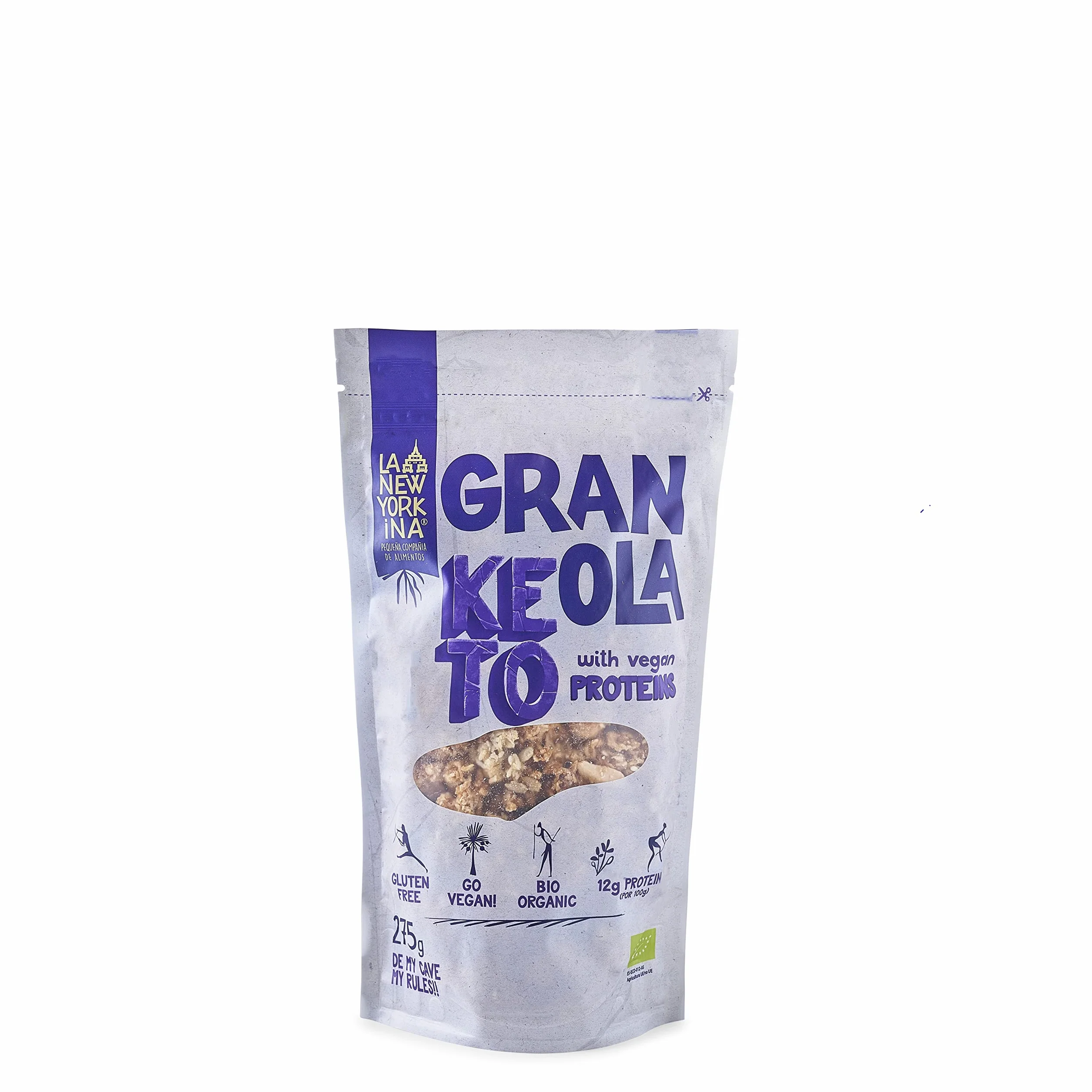 Granola BIO Sin Gluten Keto 275g Con Proteínas Veganas y Coco Rallado
