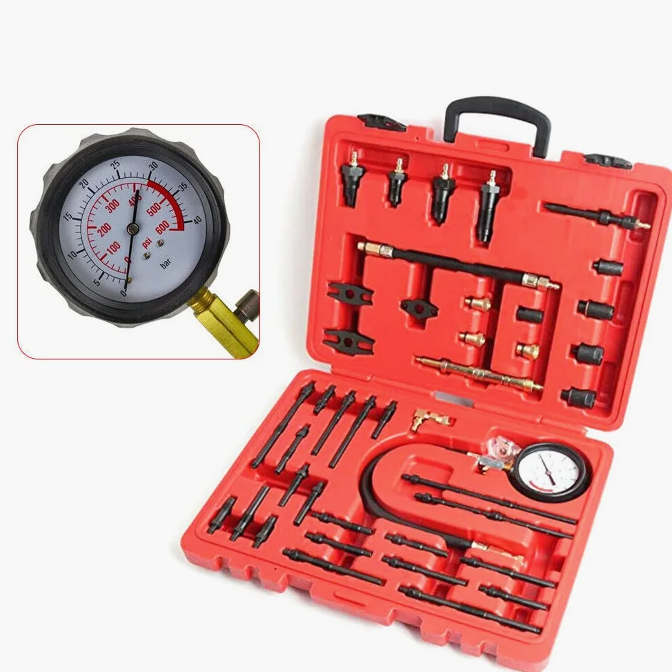 Comprobador de compresión de motor diésel y gasolina de 600 PSI, para motores de gasolina y diésel, para motores de gasolina y diésel