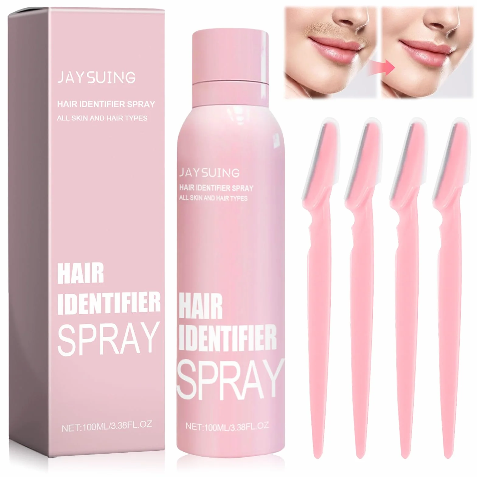 Spray identificador de cabello para afeitado facial Herramienta de dermaplaning Depilación