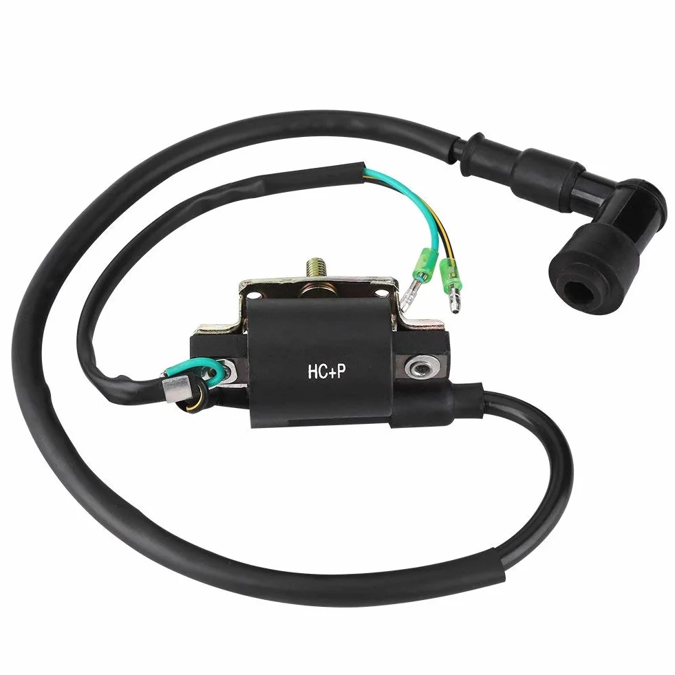Qiilu Encendido Dirt Bike, Bobina de encendido 12 V para 50 CC 70 CC 90 CC 110 CC 125 CC Pit Dirt Bike ATV