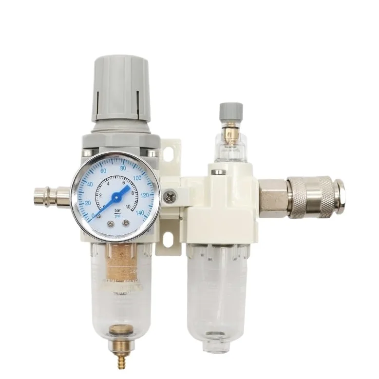 Compresor Filtro de aire Regulador de presión Trampa Separador de agua y aceite neumático Bomba Drenaje manual Suministro AC2010-02 Tipo | AC2010-02 PC8-02