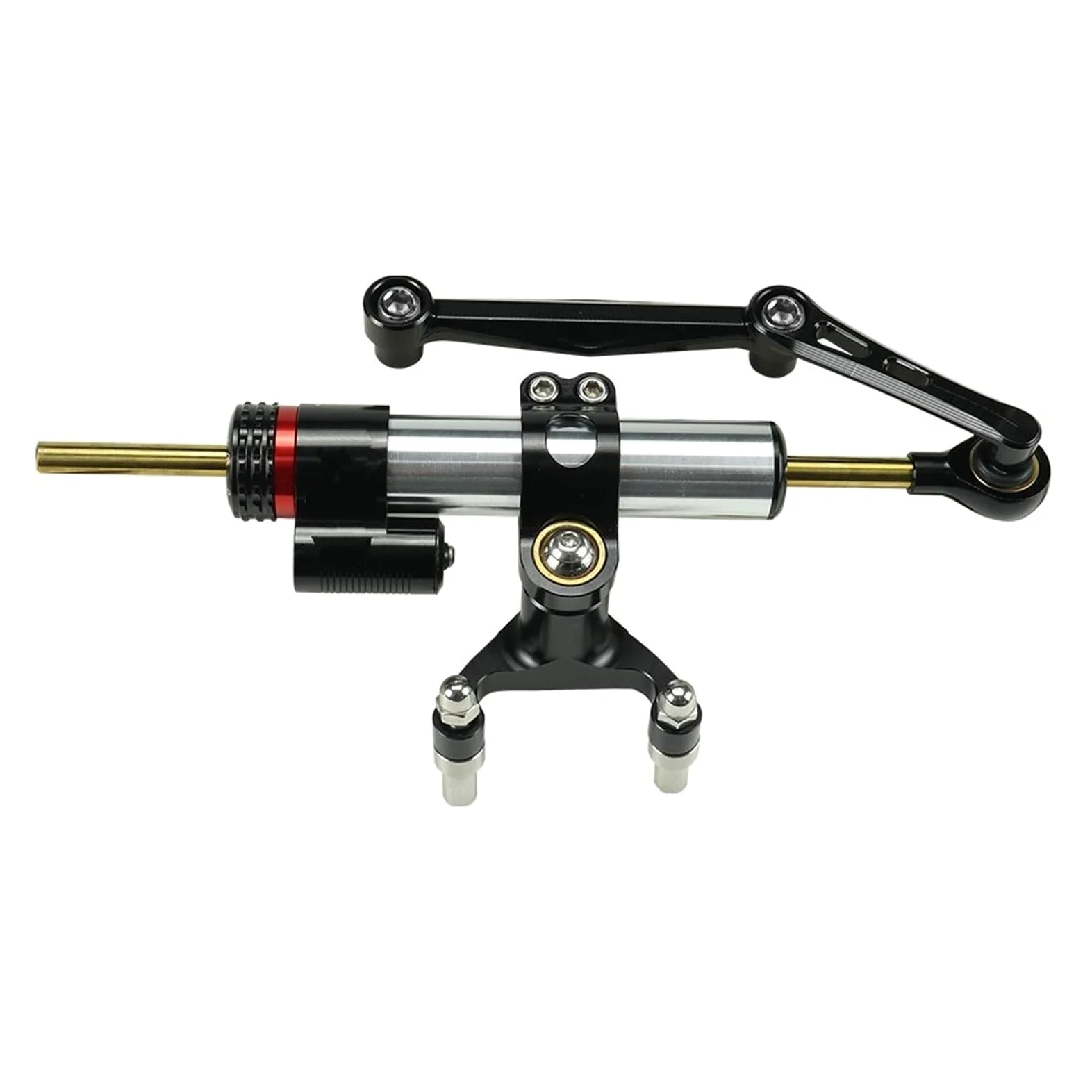 Estabilizador dirección Compatible Con Ducati Para Monster 937 2021 2022 Soporte De Amortiguador Kit De Soporte De Montaje De Amortiguador Estabilizador De Dirección De Motocicleta Accesorios(Black,C)
