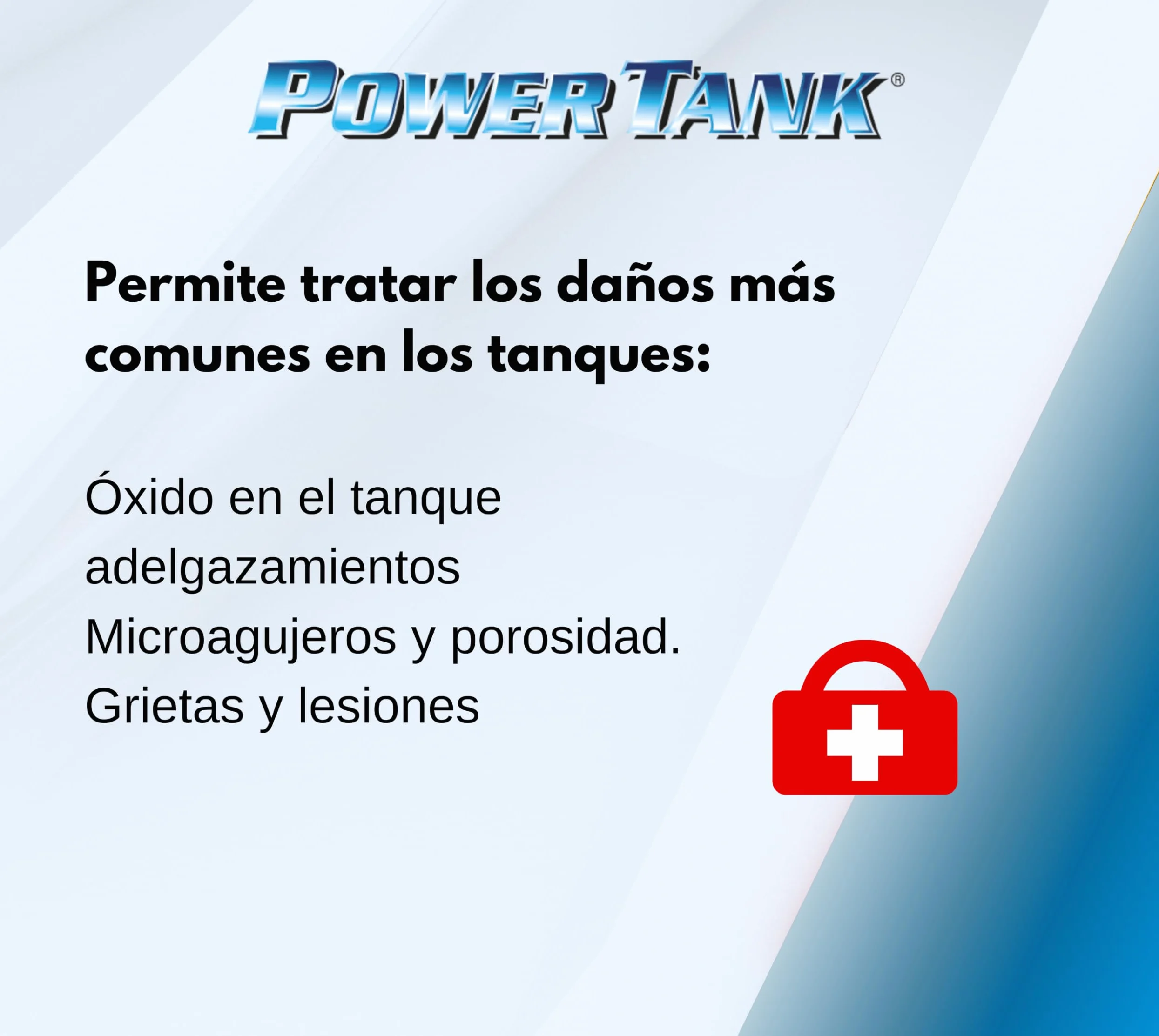 POWER TANK Blanco Cerámico - Tratamiento para tanques deposito coche (50/55 LT) Kit grande 1,3 kg elimina óxido repara protege interior oxidado de tanques gasolina diésel de motos con antioxidante.