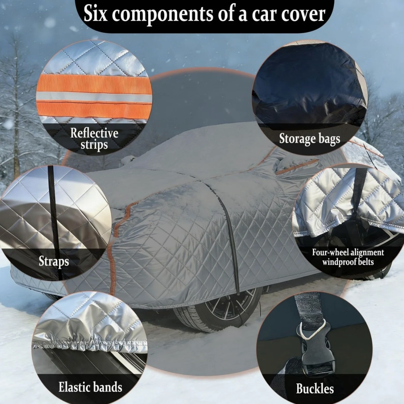 Funda para Coche Antigranizo para BMW M6 E63 Coupe 2005-2011,Funda Coche Exterior,Engrosamiento ProteccióN contra Granizo,Impermeable Transpirable Anti-UV Antipolvo