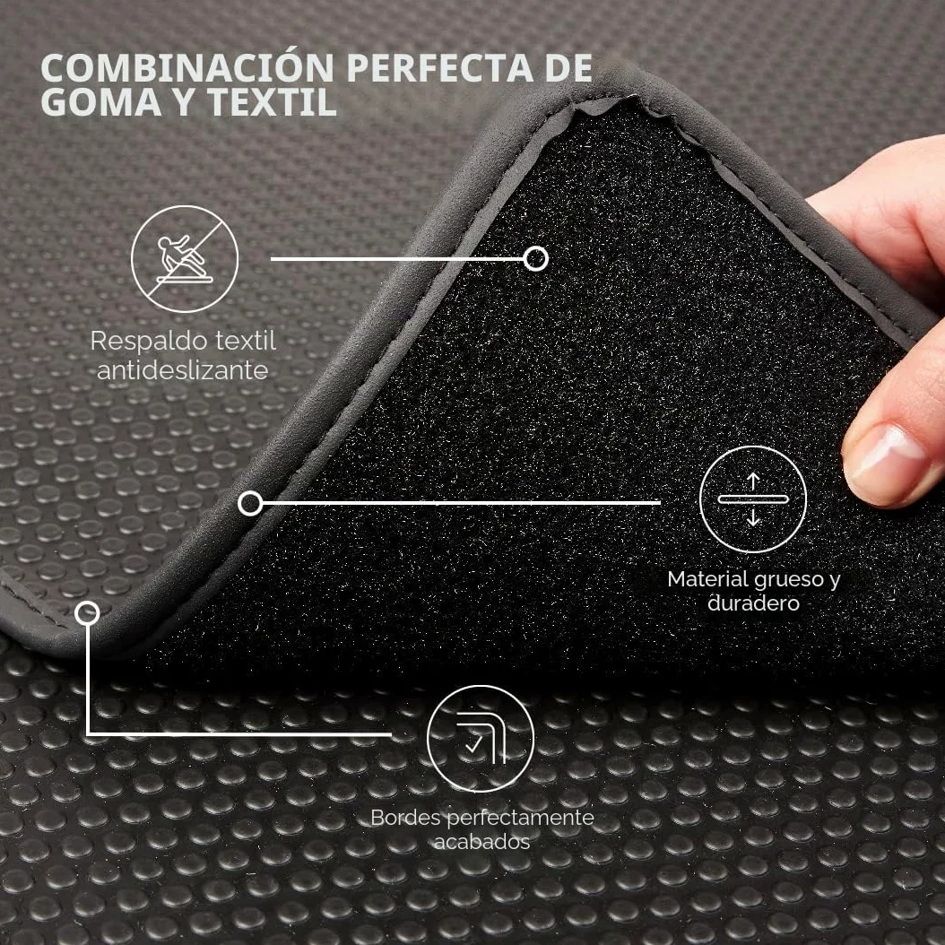 Alfombrillas de Coche de Goma Duogrip adecuadas para Fiat Ducato 2014-2026 Versión: Ducato | Autocaravana