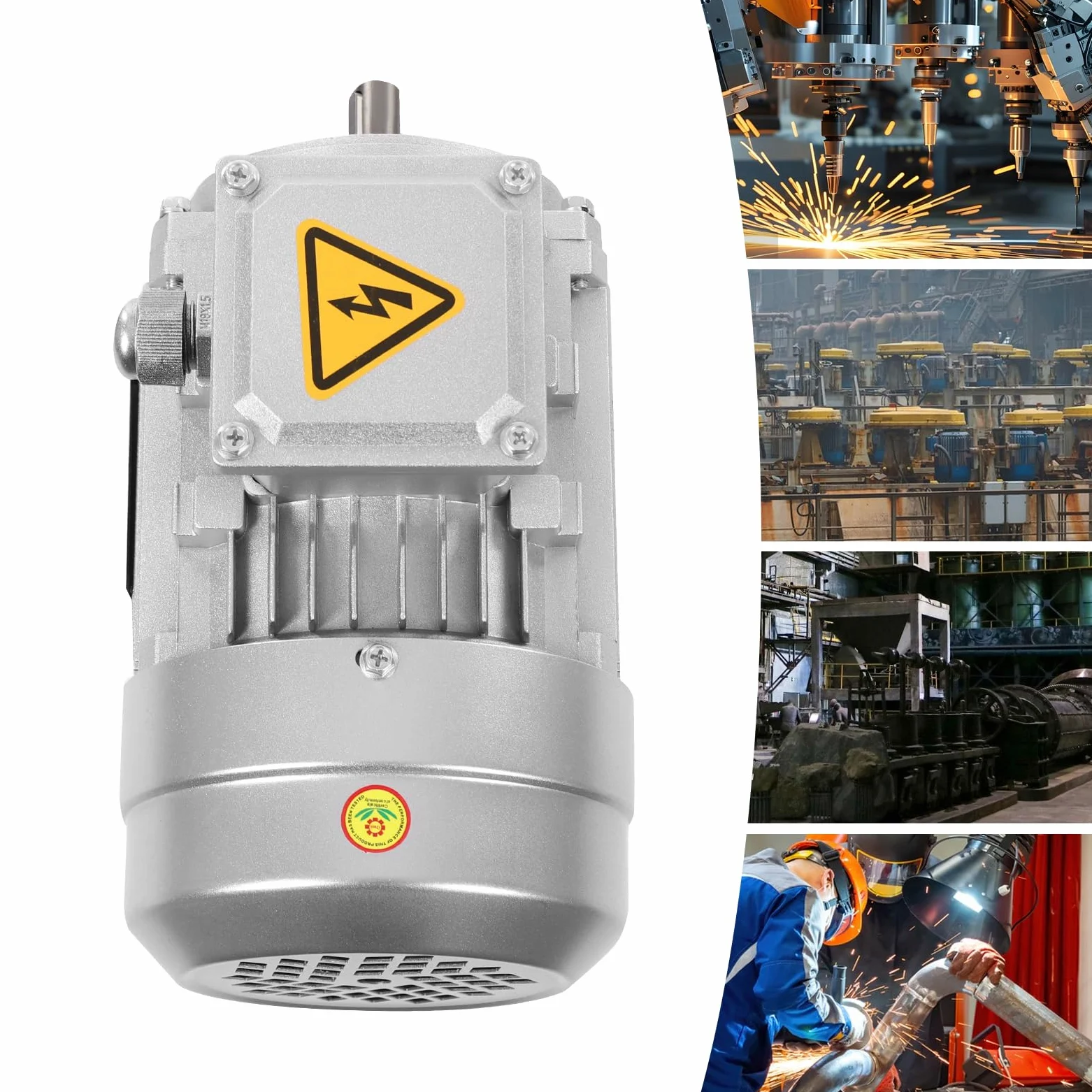 Motor eléctrico S1 de alta velocidad - Motor asíncrono trifásico - Alta estabilidad - Adecuado para maquinaria, industria, minería, máquinas de herramientas (0,55 kW)