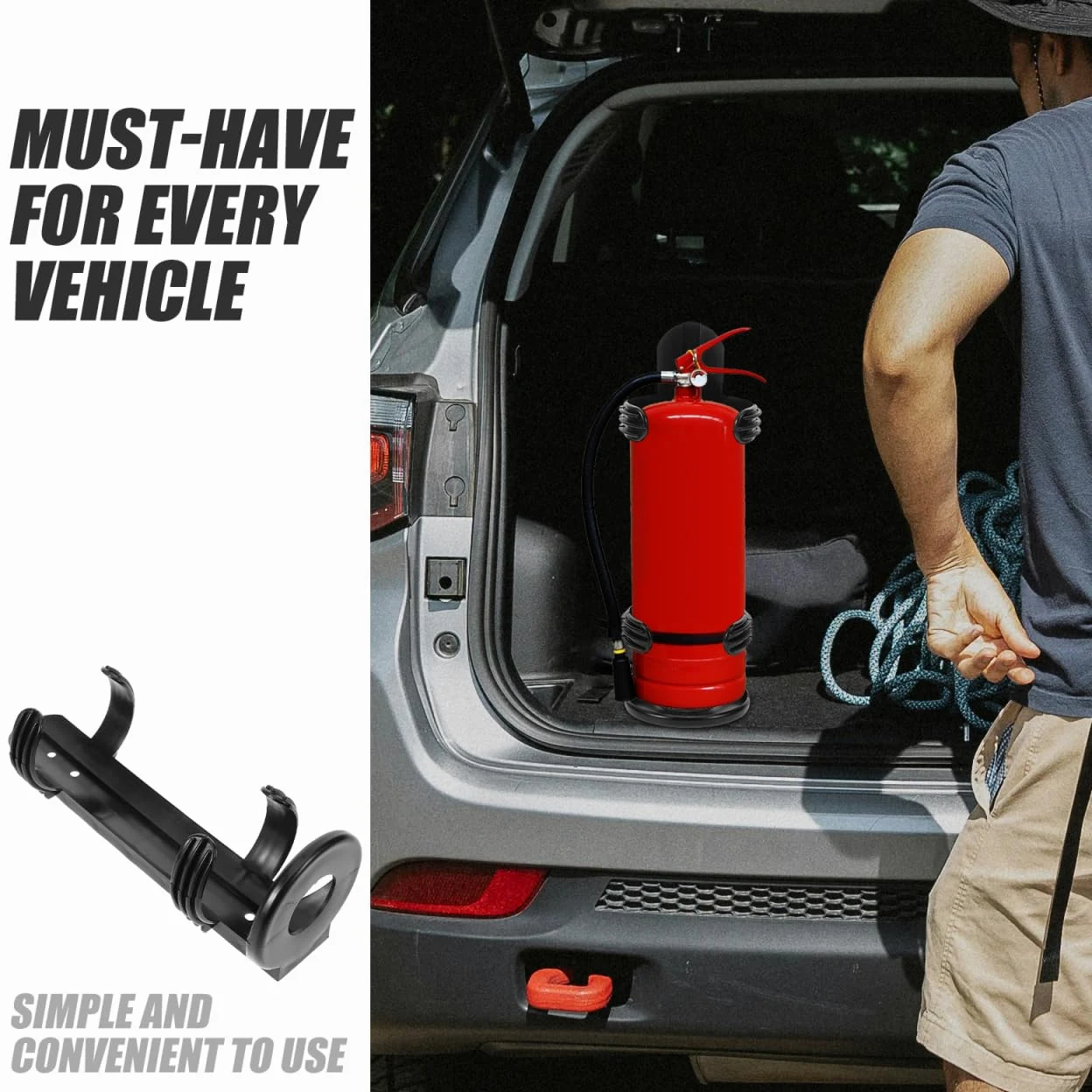 ULTECHNOVO Soporte para extintor de incendios en el coche, soporte de montaje para extintor de incendios, puerta de extintor de incendios para coche, soporte de montaje para extintor