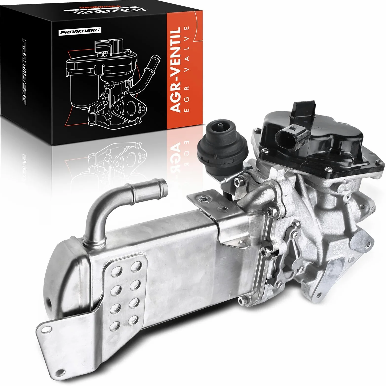 Frankberg Válvula EGR enfriador recirculación de gases de escape | 03L131512BG; Compatible con: Exeo 3R2, A4 Allroad 8KH, A6 4G2 4GC, A5 Sportback 8TA, Exeo ST 3R5, A5 Cabriolet 8F7