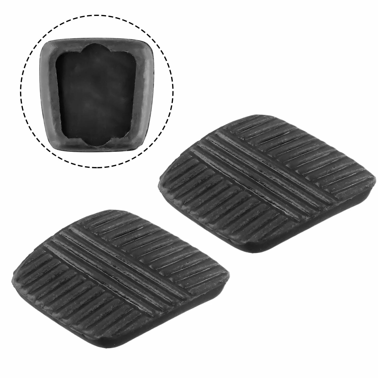 Juego de 2 fundas de goma para pedales de freno y embrague de coche para Nissan Patrol MQ