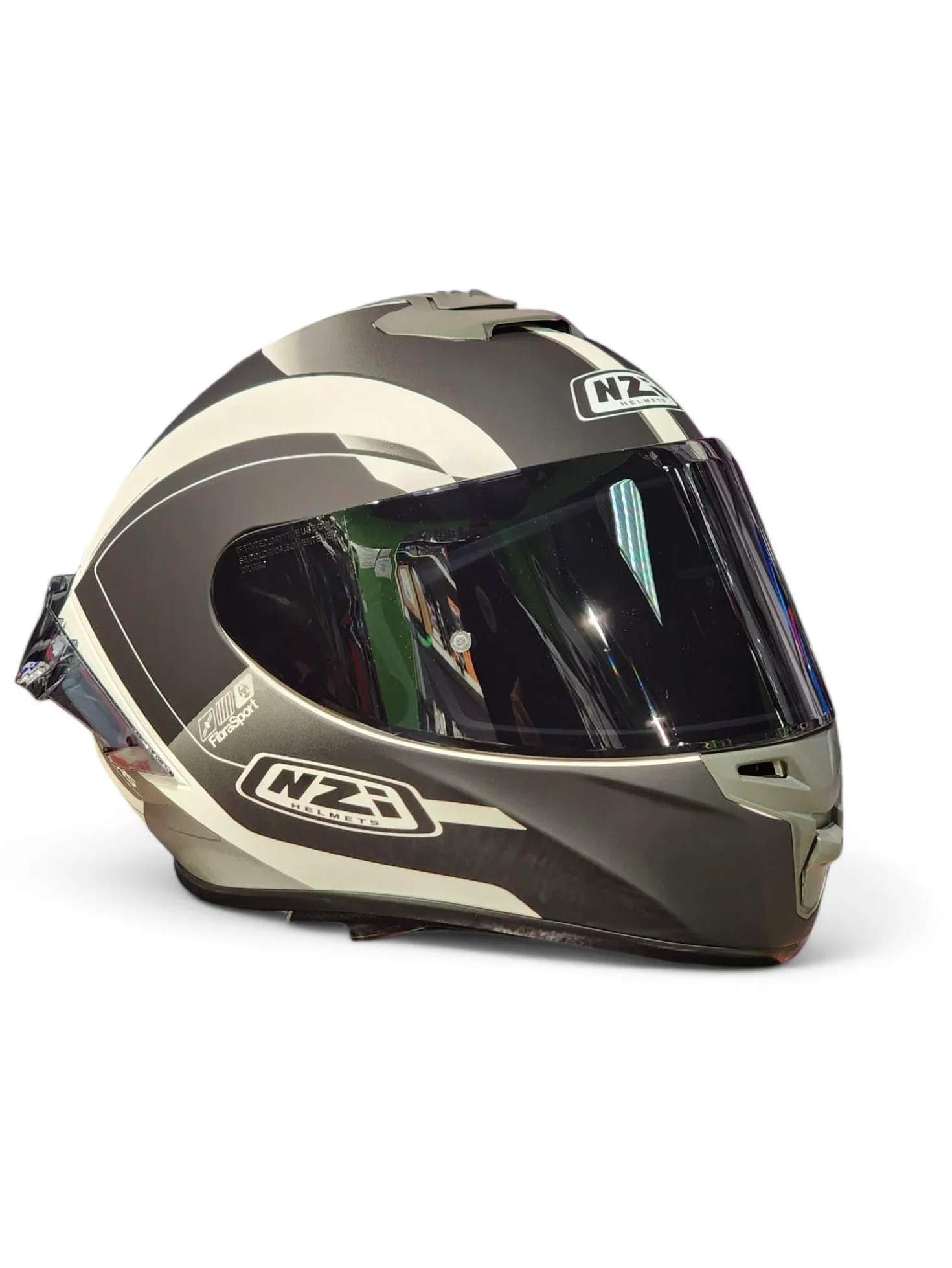 Casco Moto NZI Trendy 3 Stream Rapid Blanco Rojo Negro - Casco de Moto Integral con Pantalla Oscura + Transparente + Spoiler ECE 22.06 - Unisex Hombre y Mujer (XS)