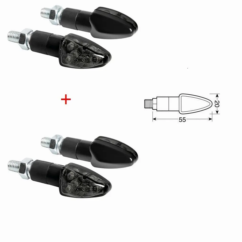 Matricula Moto Universal + 4 Flechas + luz matrícula Kit homologado lampa Kawasaki VN 1500 Mean Streak 2002 – 2005