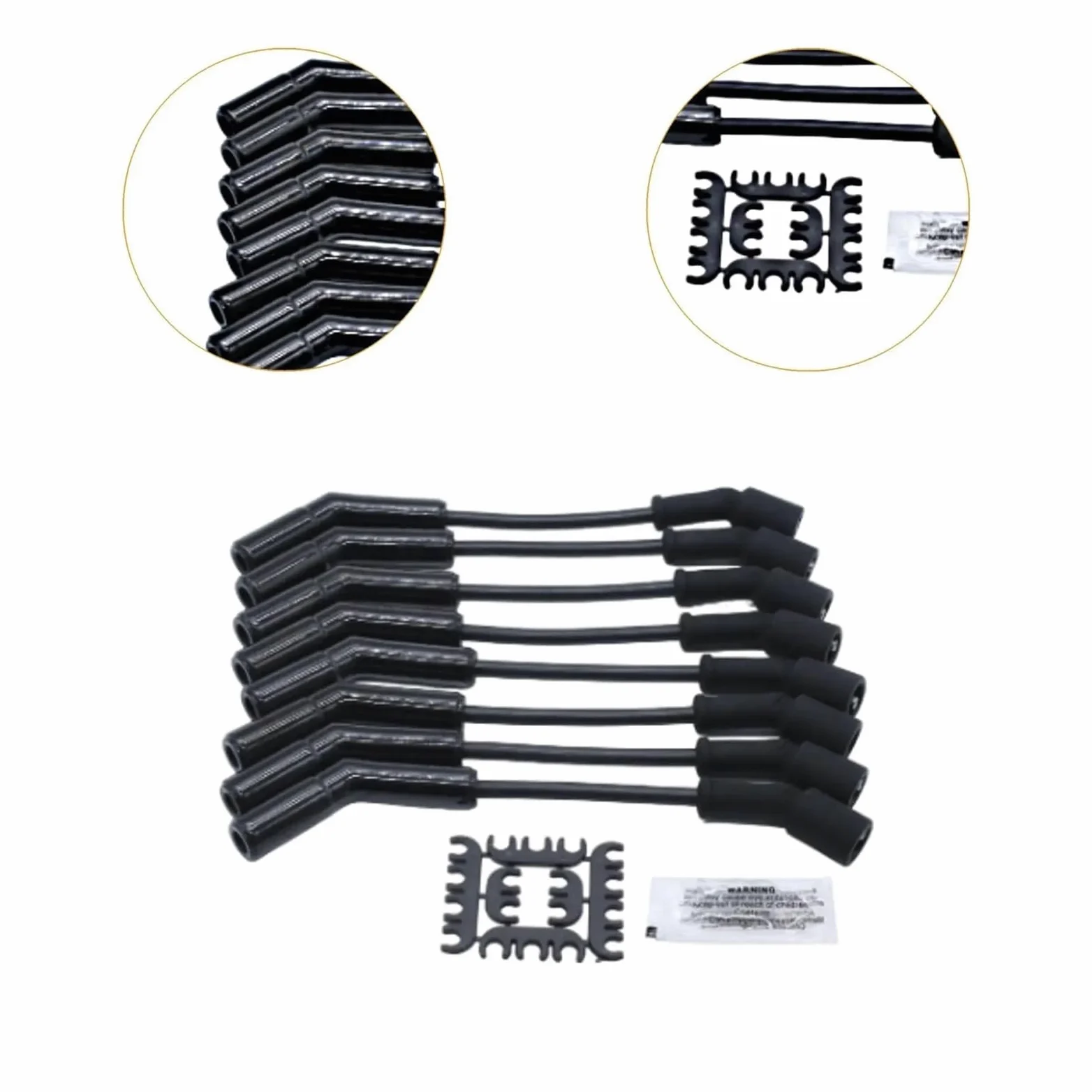 Juego de Cables para bujías, Accesorio Profesional, Resistente y práctico para ensamblar. Conectores de bujías, Kit de Cables de Encendido, Piezas de Repuesto.