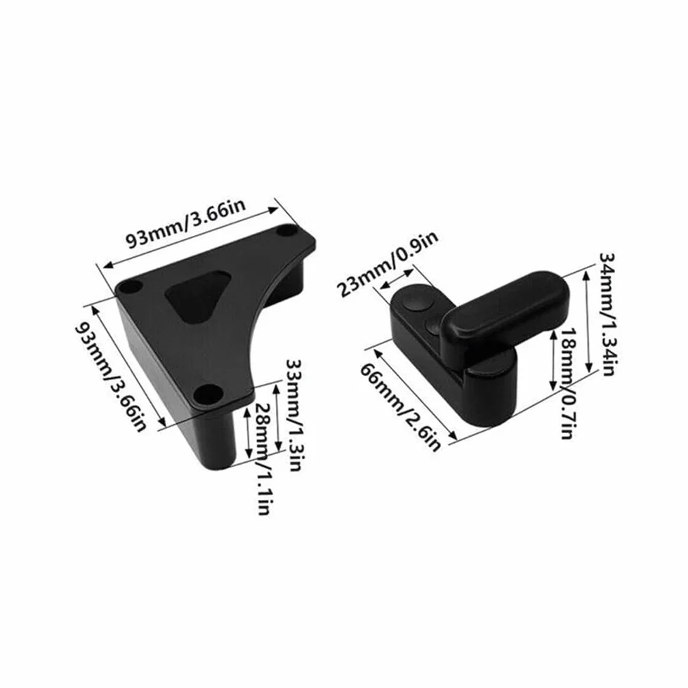 Kit de Almacenamiento de Soporte de Mesa para Caravana, Kit de fijación de Seguridad para Mesa, Color Negro, Apto para caravanas, autocaravanas, Accesorios de Mesa de Almacenamiento
