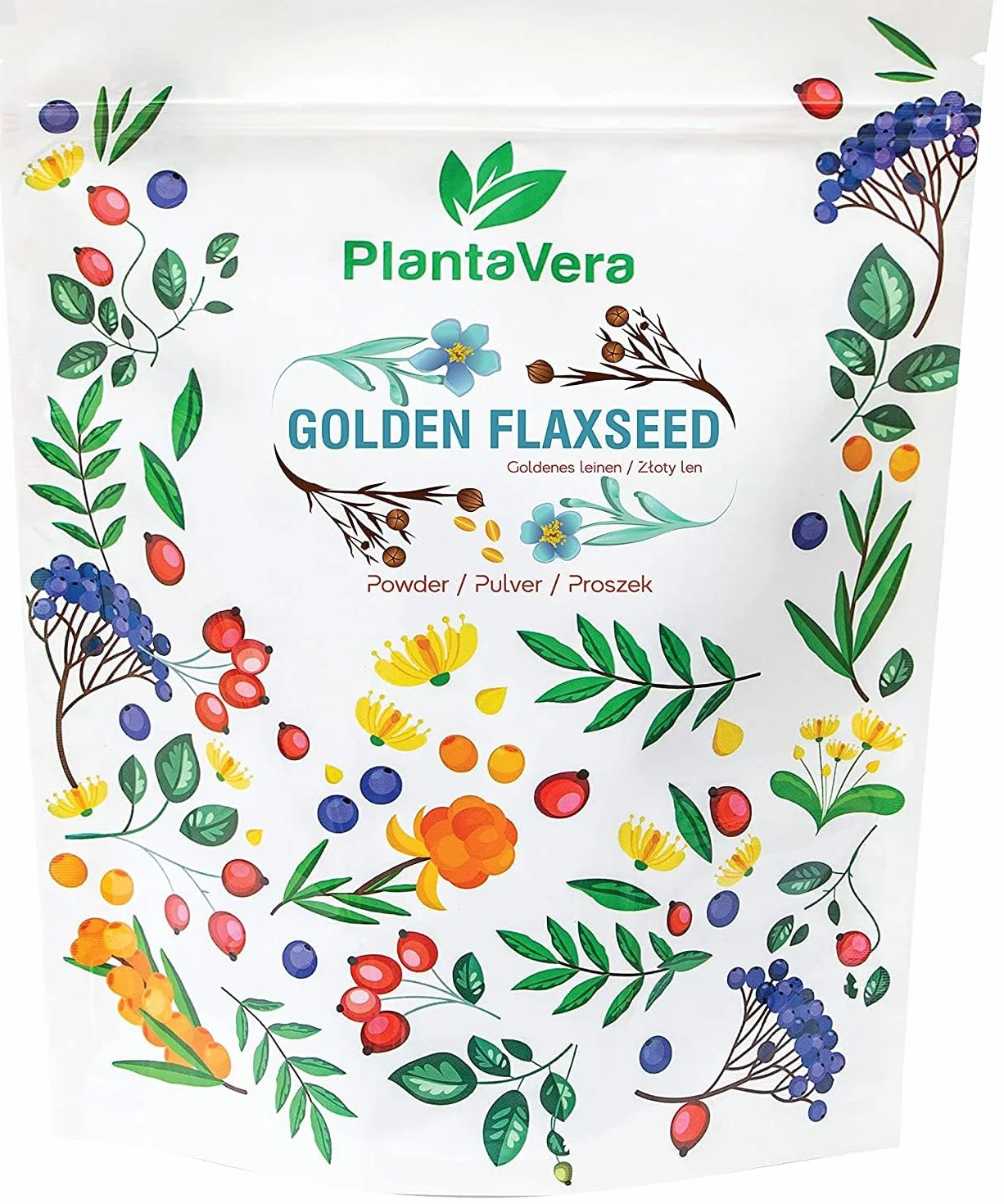 Planta Vera Lino dorado molido desengrasado harina de lino 900g