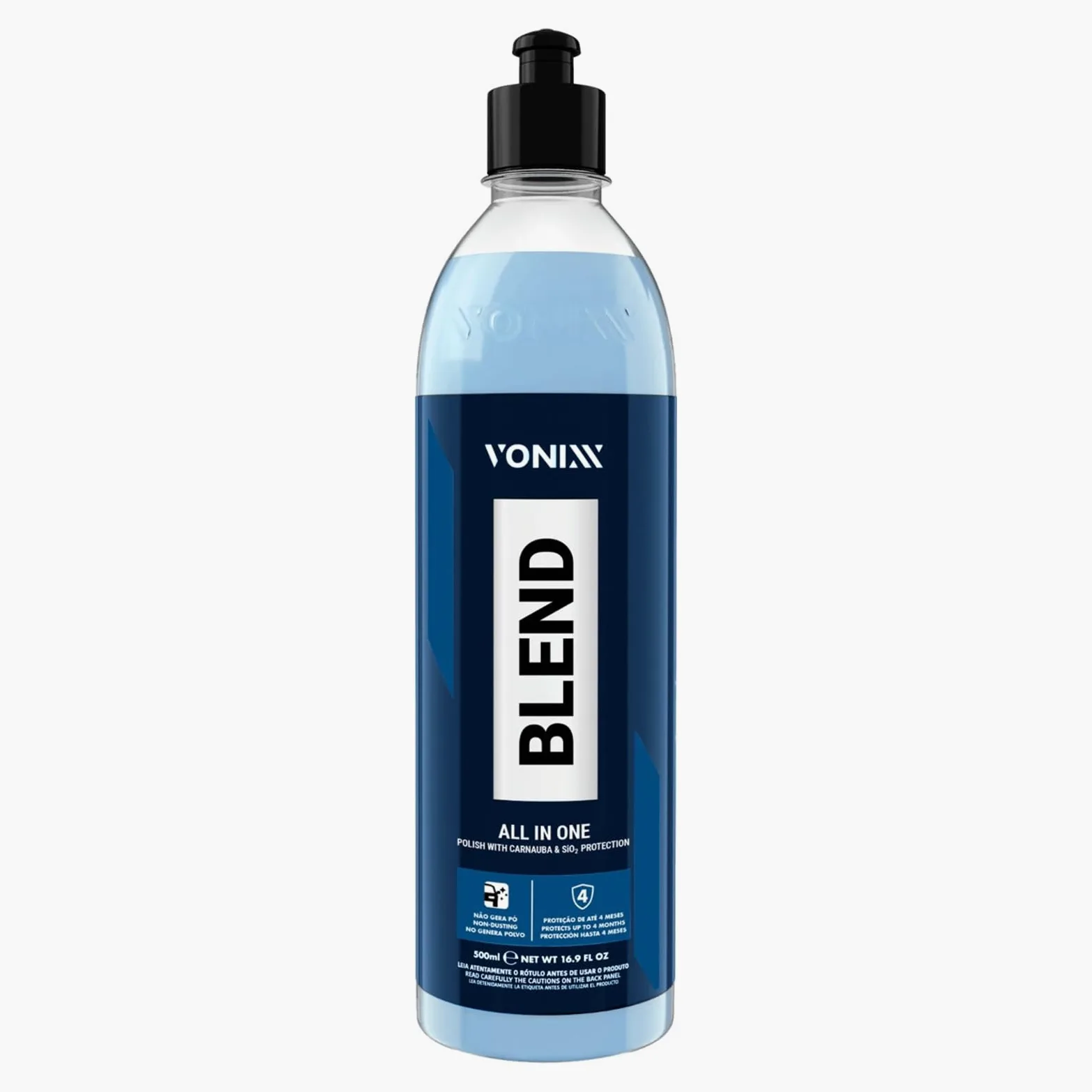 Blend all in one 500ML | Pulido y protección en un solo paso | Etapa única con protección | El brillo de la cera de carnauba y la resistencia cerámica del SiO2 | Repelencia al agua
