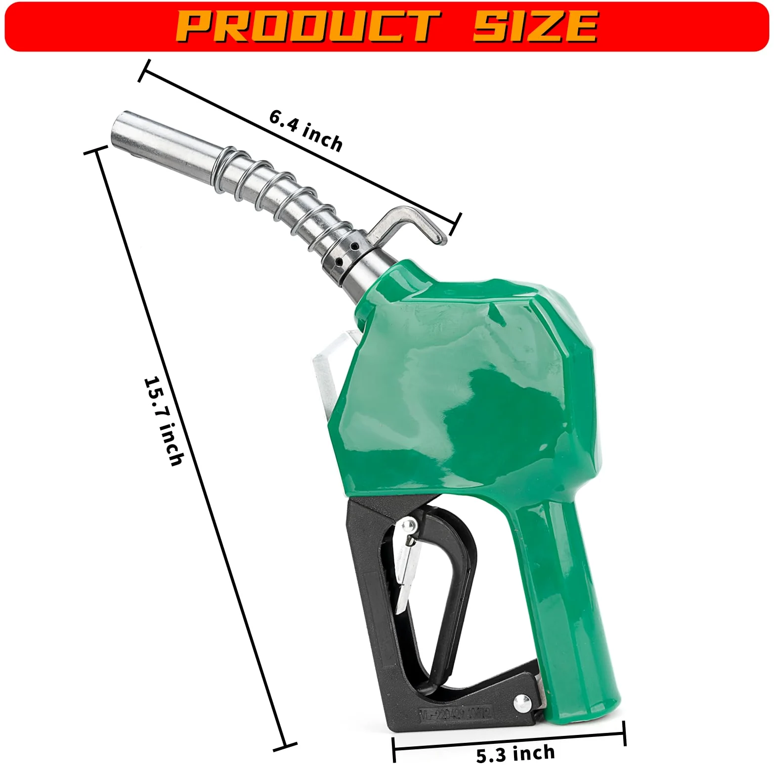 Boquilla de combustible automática NPT de 3/4, boquilla de combustible de apagado automático, boquilla de llenado de combustible de coche de alto flujo, protector de mano verde BP y colgante