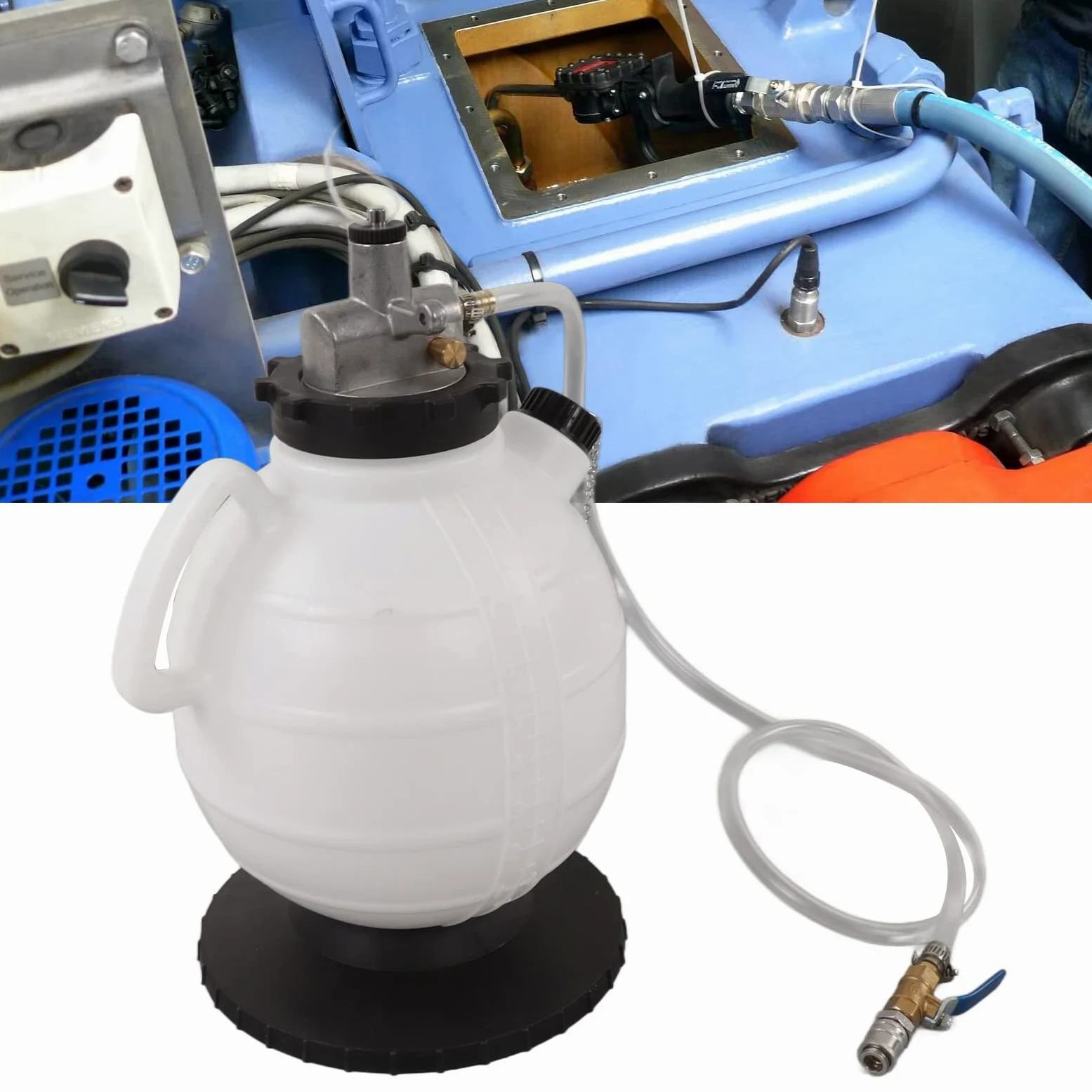 Herramienta de Llenado de Aceite de Transmisión, Herramienta de Llenado de Aceite de Transmisión Automática Manual de 7.5L con Adaptador ATF de 15 Piezas a Prueba de Fugas