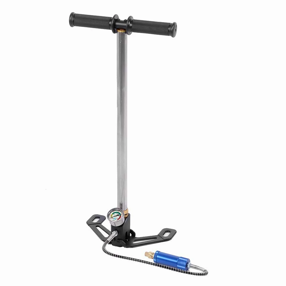 Bomba de Alta Presión 30mpa/40mpa Inflador Manual de Neumáticos con Separador de Agua y Aceite para Automóviles, Motocicletas, Neumáticos de Goma para Botes Acero Inoxidable, Plegable, Diseño