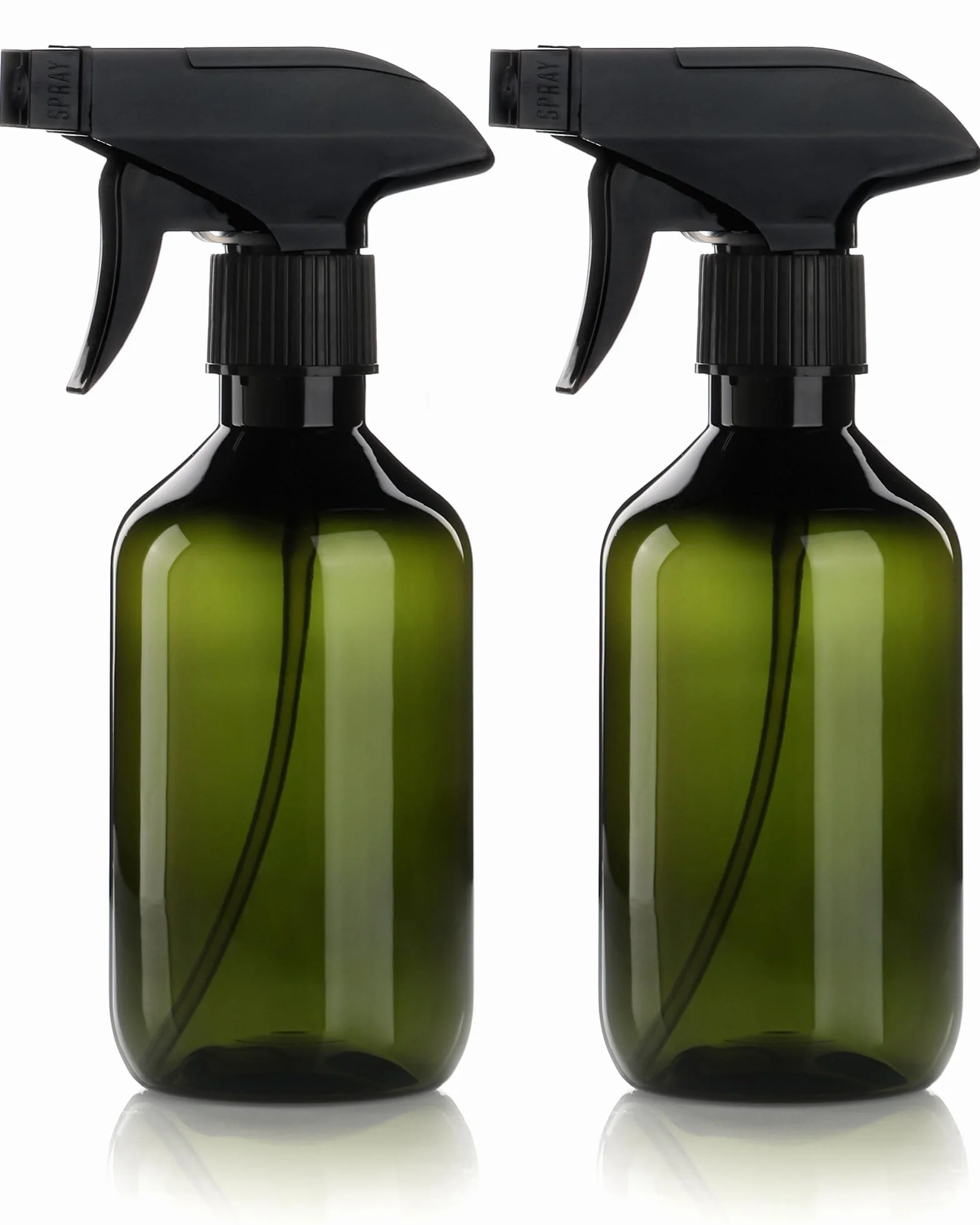 Spray Pulverizador 300ml Bote Atomizador Plastico Reutilizable con Boquilla Ajustable 2Pcs Verde Oscuro