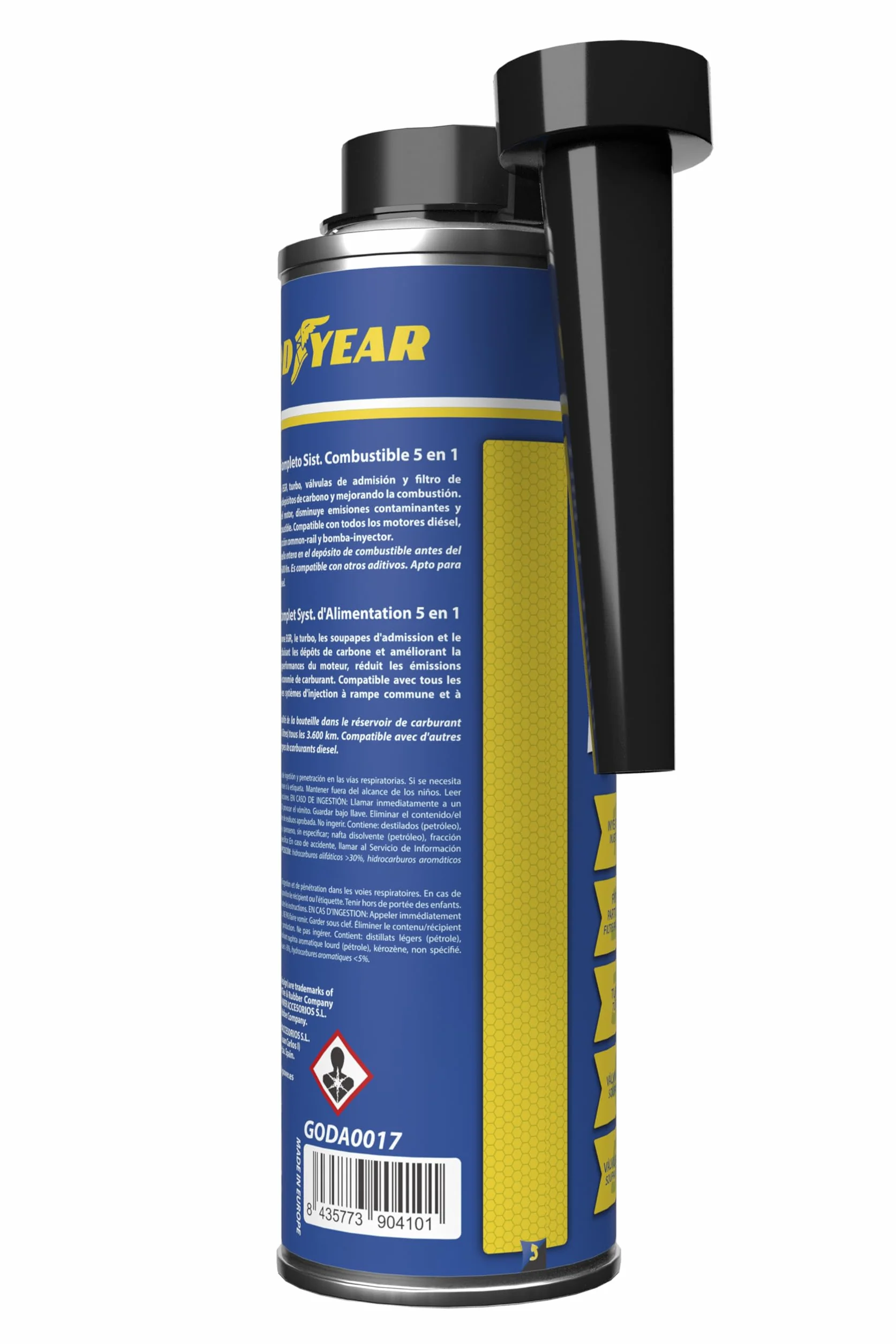 Goodyear Aditivo Limpiador Motor Diésel 5 en 1 Profesional 300ml