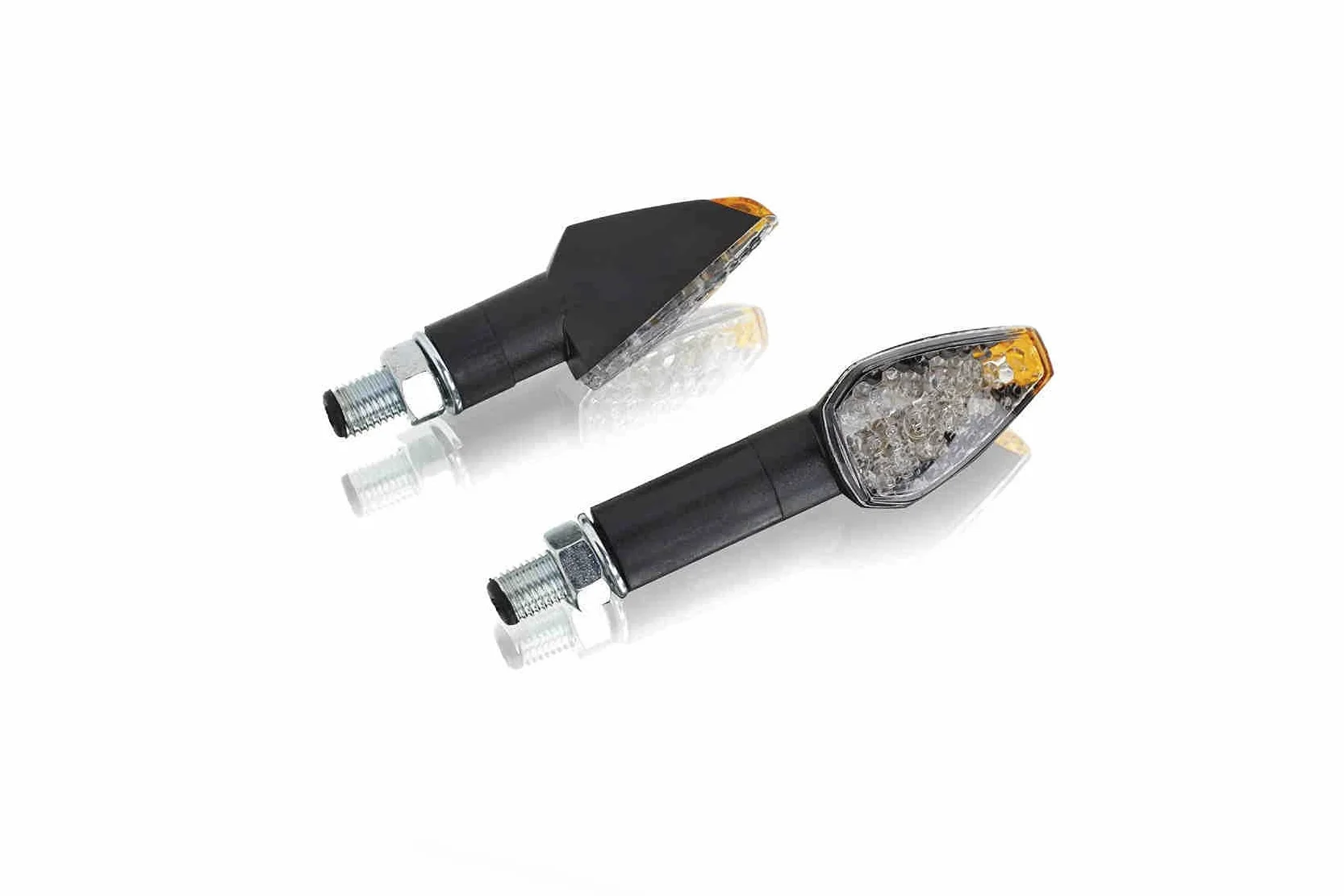 Puig 4491N Intermitentes led homologados con carcasa negra y tulipa ahumada diseño compacto y aerodinámico para moto, Negro