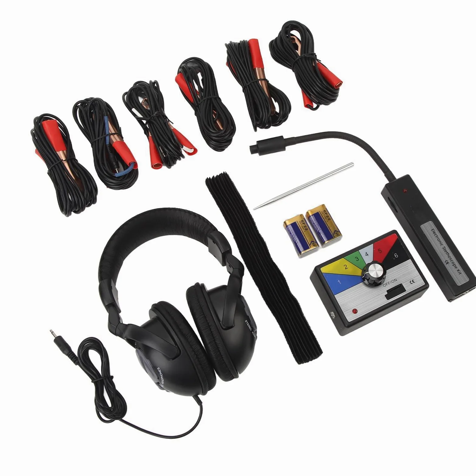 Kit de Herramientas de Diagnóstico Automático de Oído de Chasis, Kit de Estetoscopio Electrónico de 6 Canales de Alta Sensibilidad, Antiinterferencias, Diagnóstico Preciso de
