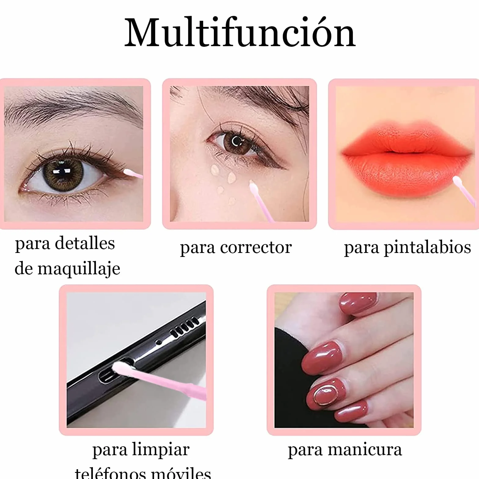 VEGCOO 150pcs Pinceles de Labios Desechables Cepillos Aplicadores de Maquillaje