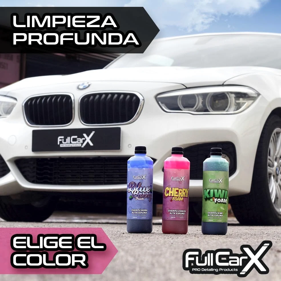 AutoFullCar - Cherry Foam Champú Cereza Garrafa 5 litros Activo Super Brillo FullCarX Agradable Aroma de Cereza