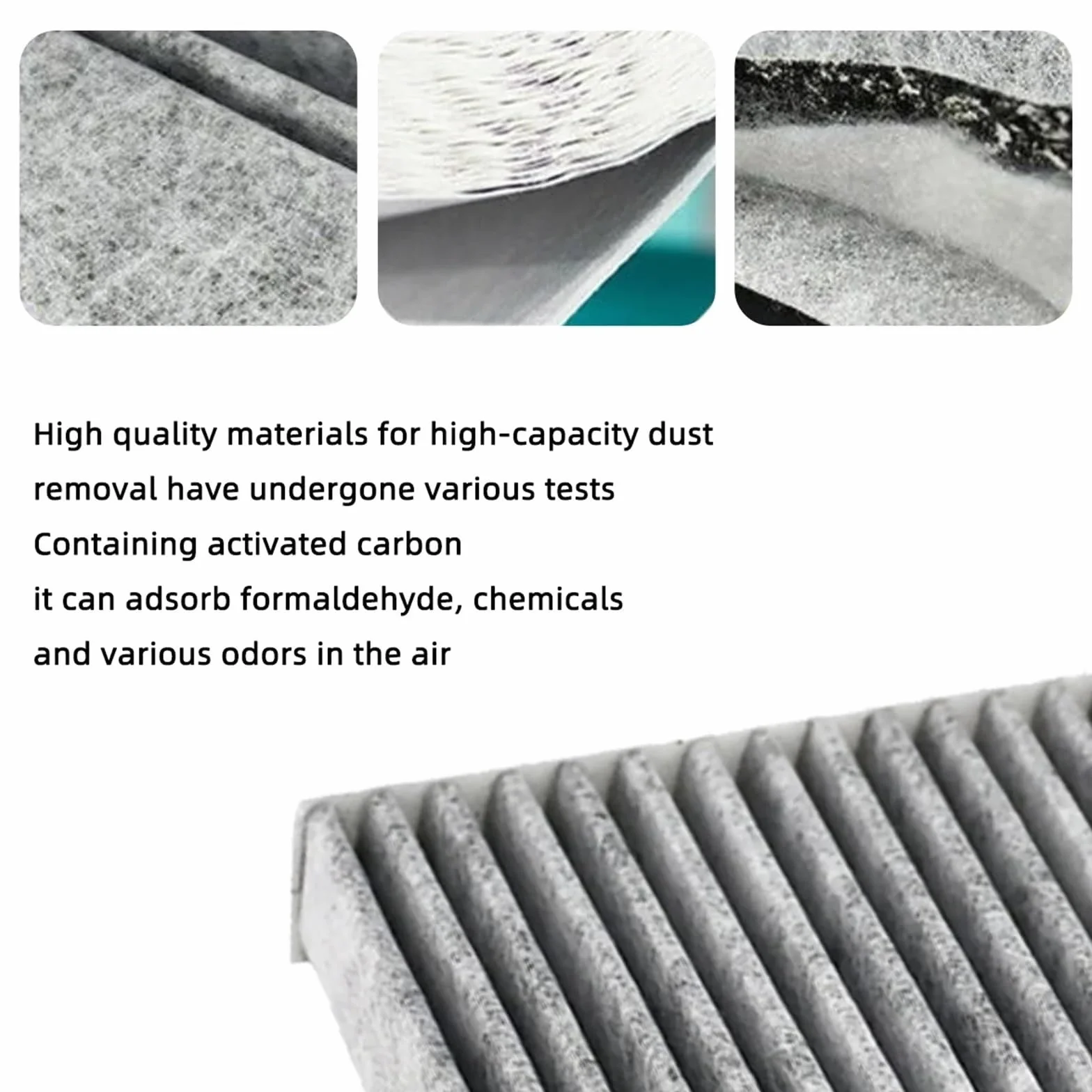 Filtro de habitáculo Filtro de aire de fibra de carbono para Toyota Grand Highlander 2020-2024 (87139-0E040, 87139-0R030, CF12157, 87139-26010)(5PCS)