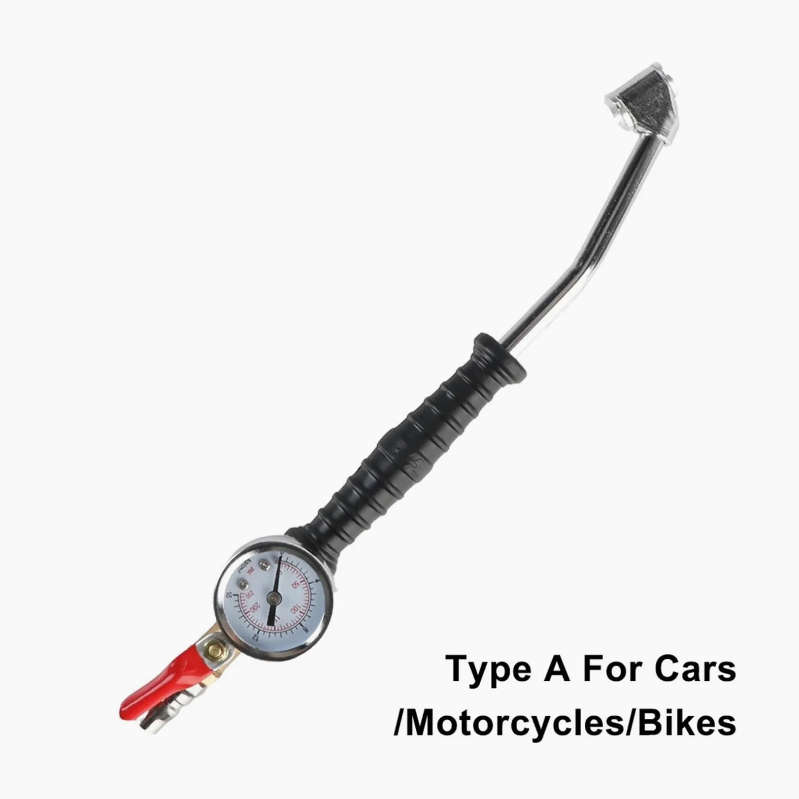 Bomba de aire rápida para coches 0-15Bar/220Psi con manómetro de presión neumáticos, herramientas reparación varilla inflado universales for vehículos y camiones