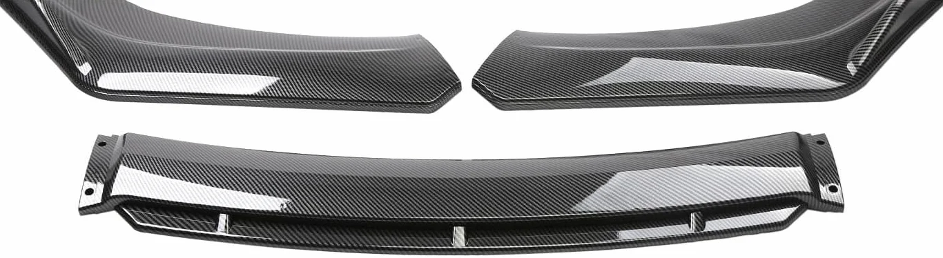 Coche Alerón Delantero para Hyundai I20 2000-2024 2025, Alerón Delantero Labio Hoja Divisoria Lip Exteriores Accesorios Fibra de Carbono(Black)