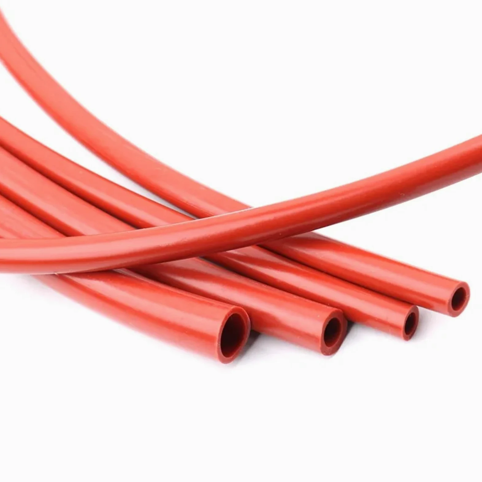 Tubo de Silicona roja de 1 m, Manguera de Goma Flexible de 3 a 50 mm, línea de Bomba de Aire Resistente al Calor y Engrosada Manguera de Gasolina(50 x 60mm)