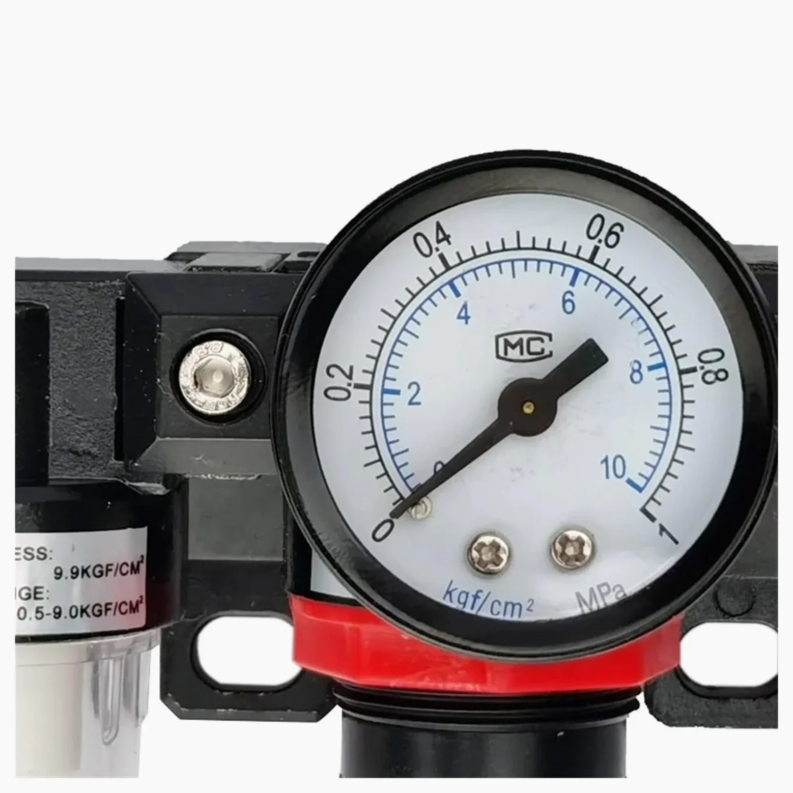 AC2000-2.25 pulgadas regulador de presión medidor compresor de aire filtro separador de humedad aceite para deshumidificador de agua (accesorios de 8 mm)