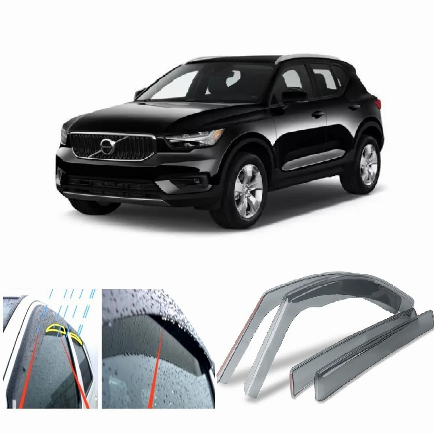 Deflectores de aire para Volvo XC40 2017-2024