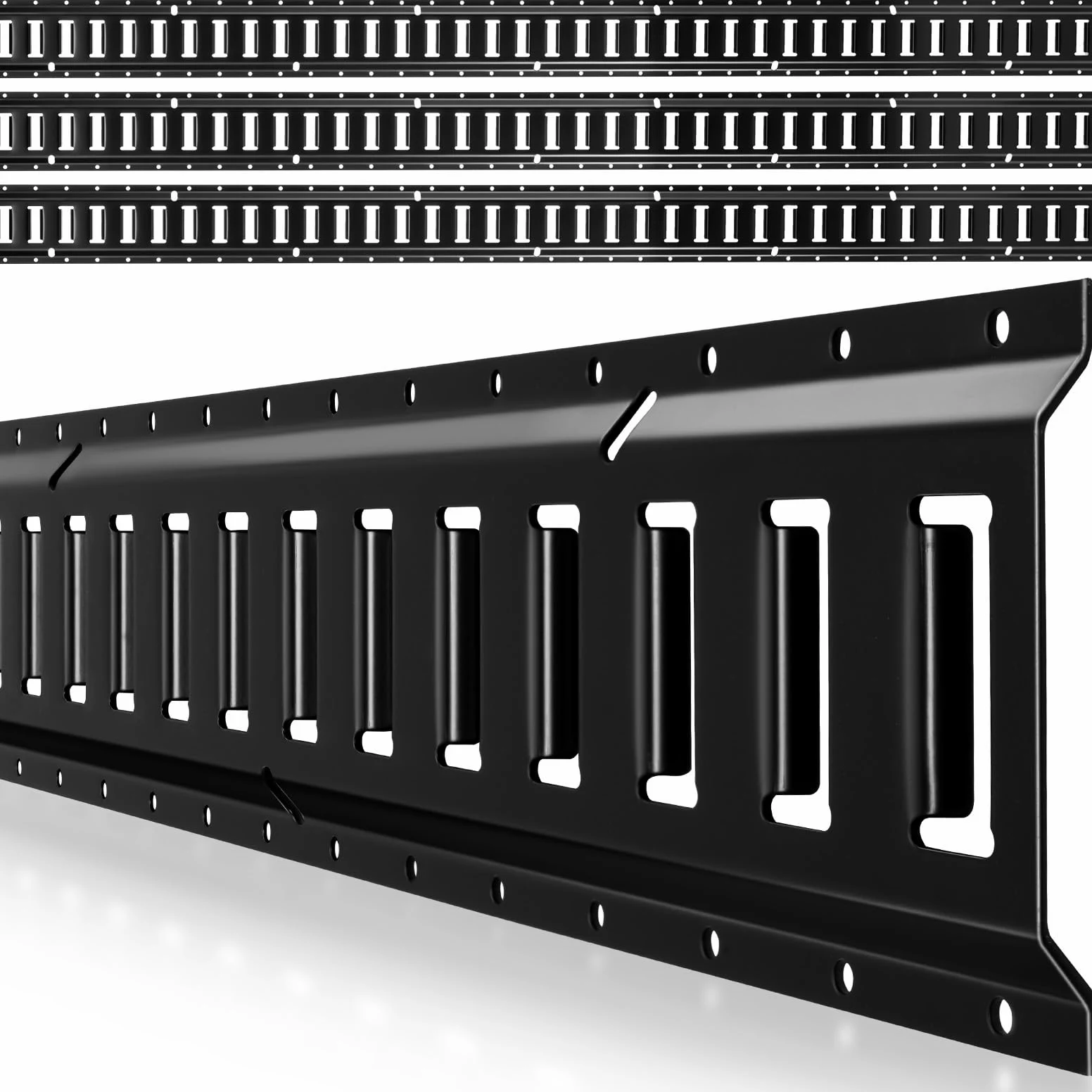VEVOR Kit de Amarre E-Track, Paquete de 4 Rieles de 2346 mm, Capacidad de Carga de 909 kg, Sistema de Amarre para Furgonetas, Remolques, Garajes y Herramientas de Taller, Correas no Incluidas