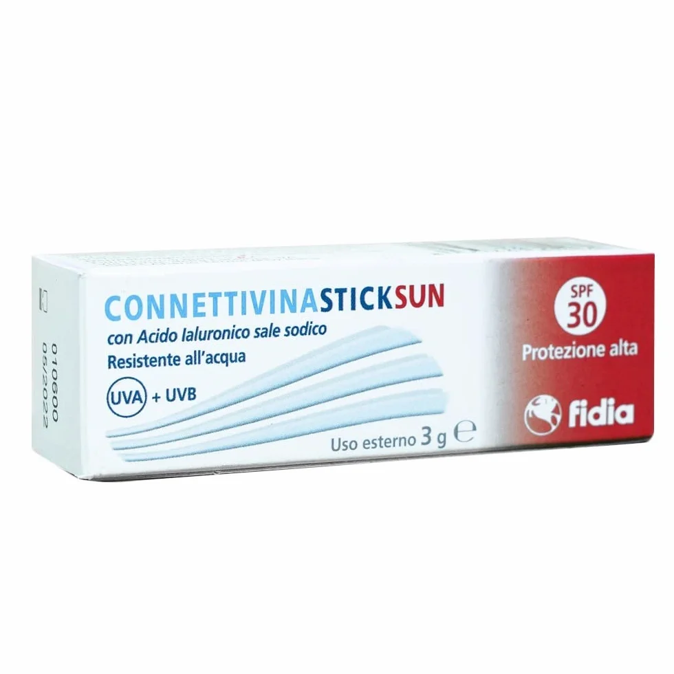 Fidia Farmacéuticos Connettivina StickSun Stick de Labios con Ácido Hialurónico 0,2% y SPF30 3g