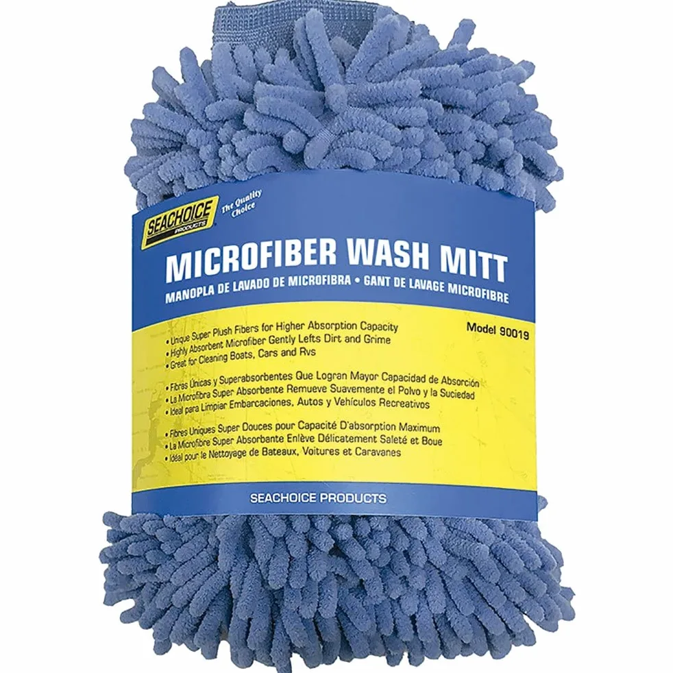 SEACHOICE 90019 - Manopla de Lavado de Microfibra, para Aplicaciones húmedas o secas, Lavable a máquina