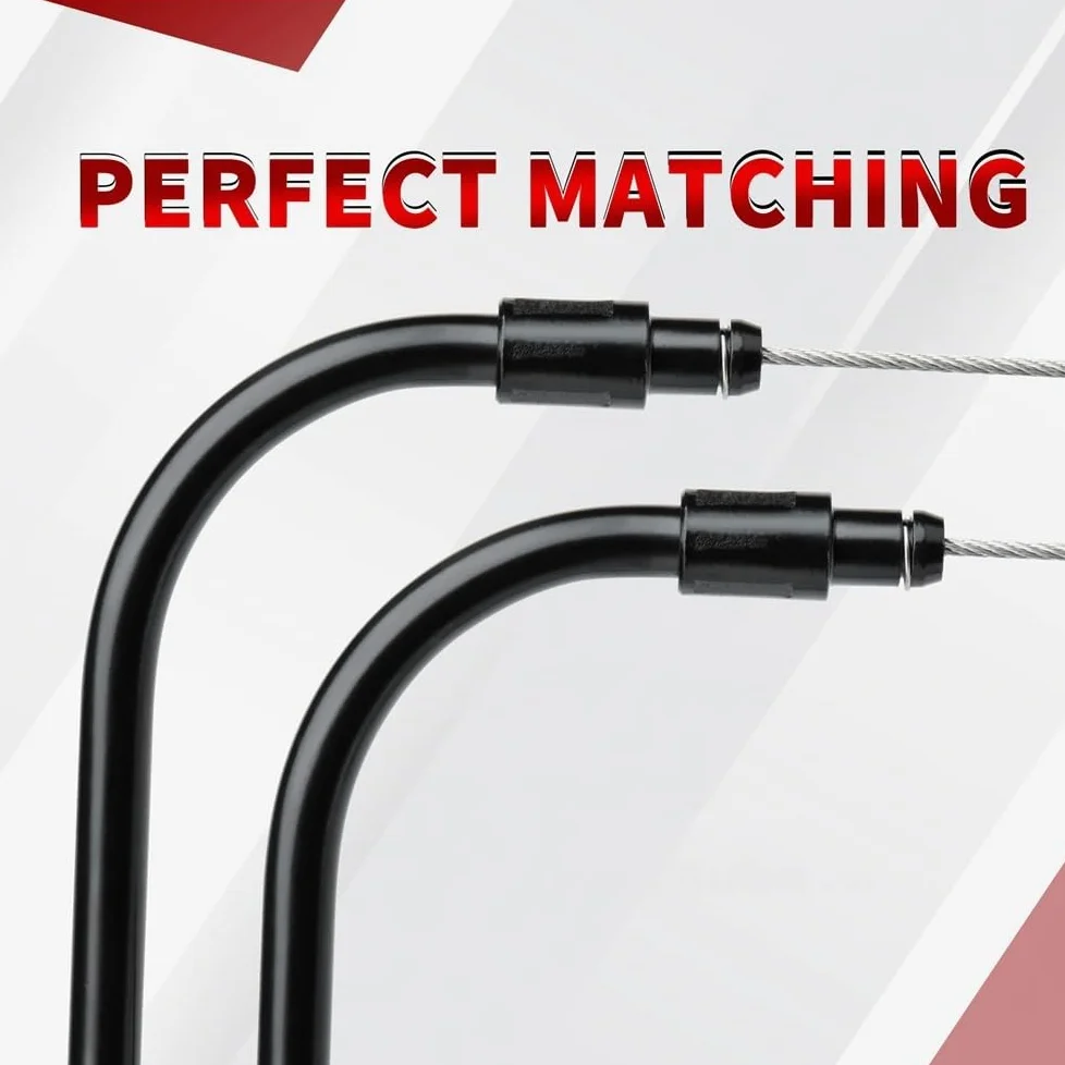 Juego de cables acelerador extendidos para motocicleta trenzados acero inoxidable para Sportster XL 1996-2017 para Dyna 2011-2015 para Softail