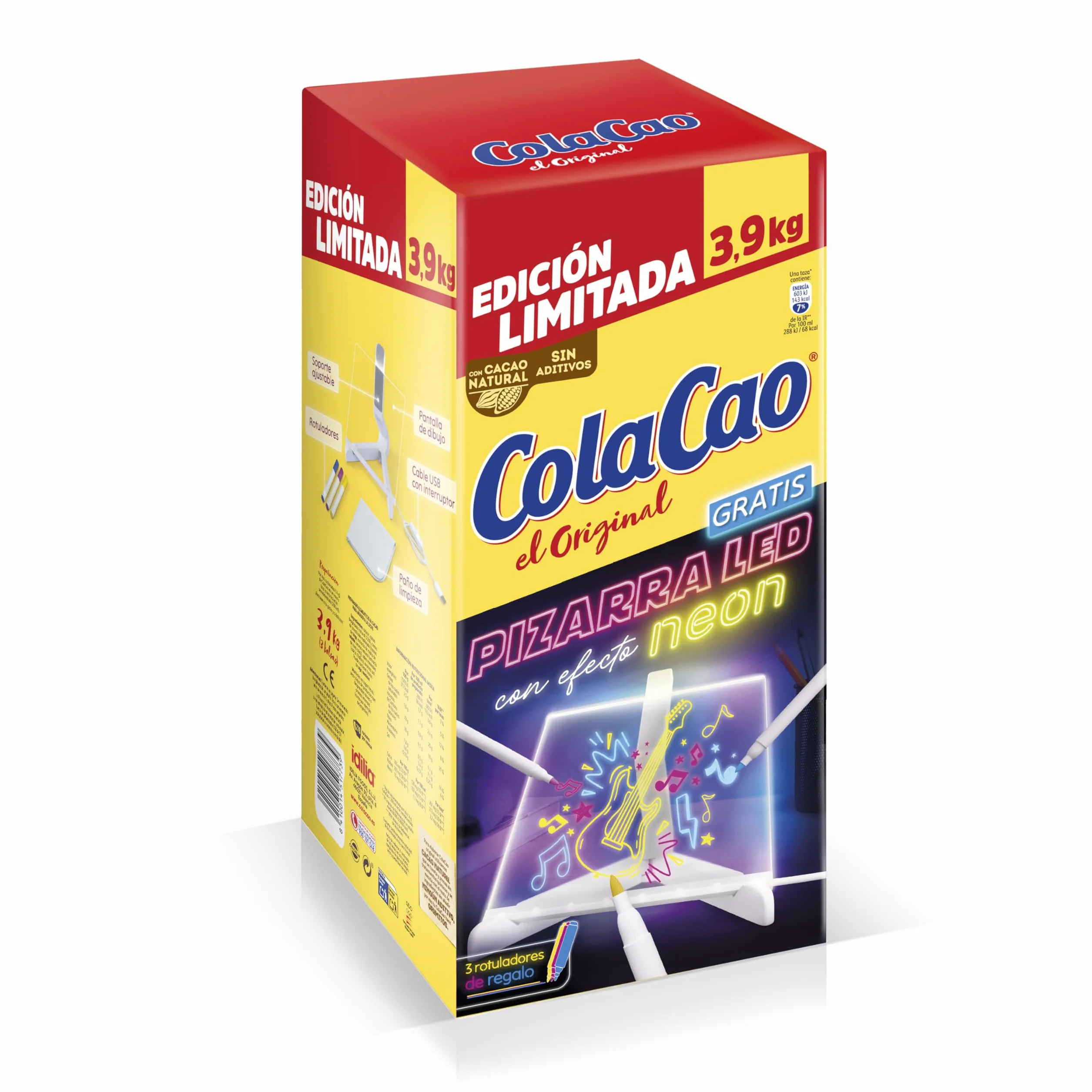 ColaCao Original Cacao Soluble Natural sin Aditivos 3,9 kg