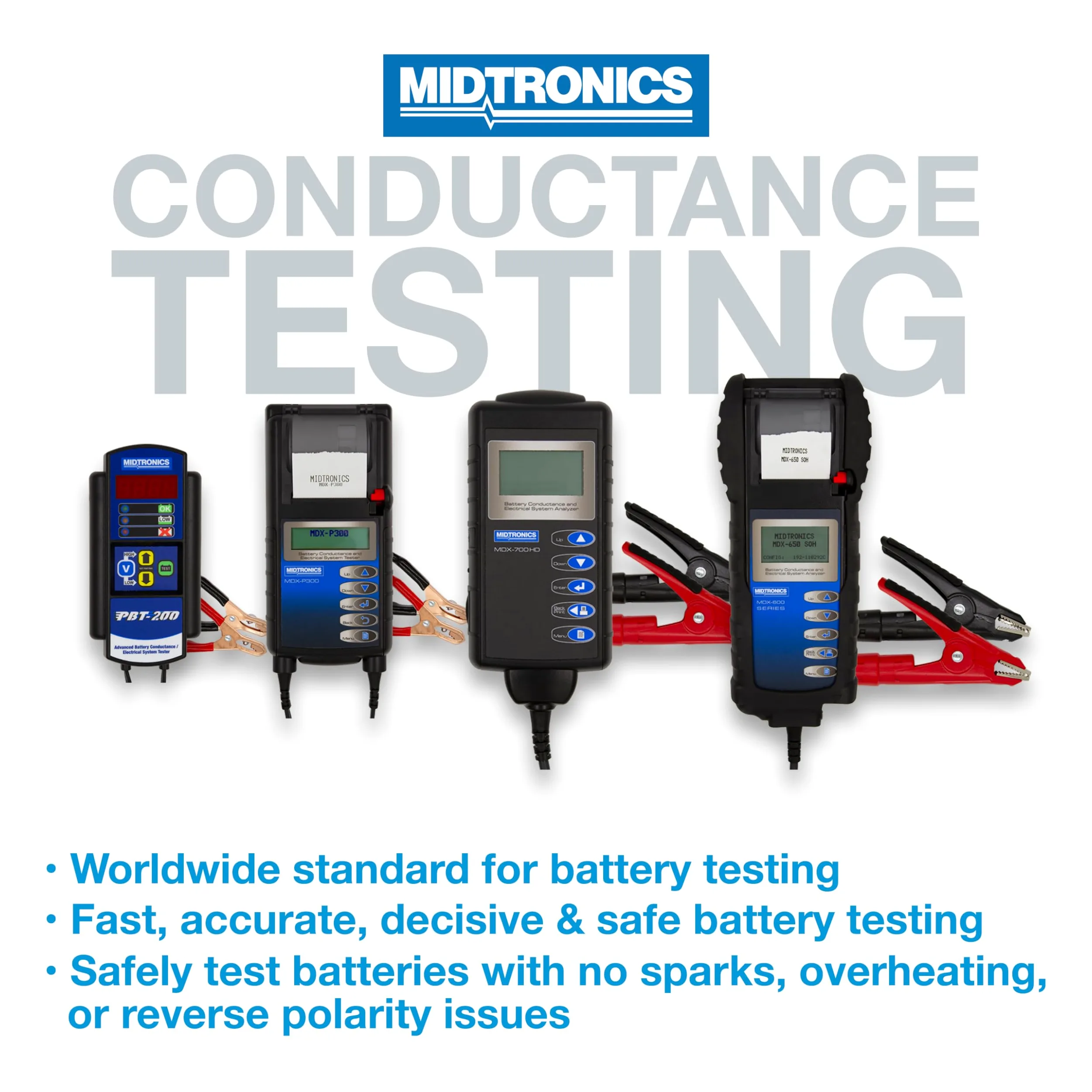 Midtronics PBT300 comprobador de Carga de batería Sistema de Arranque